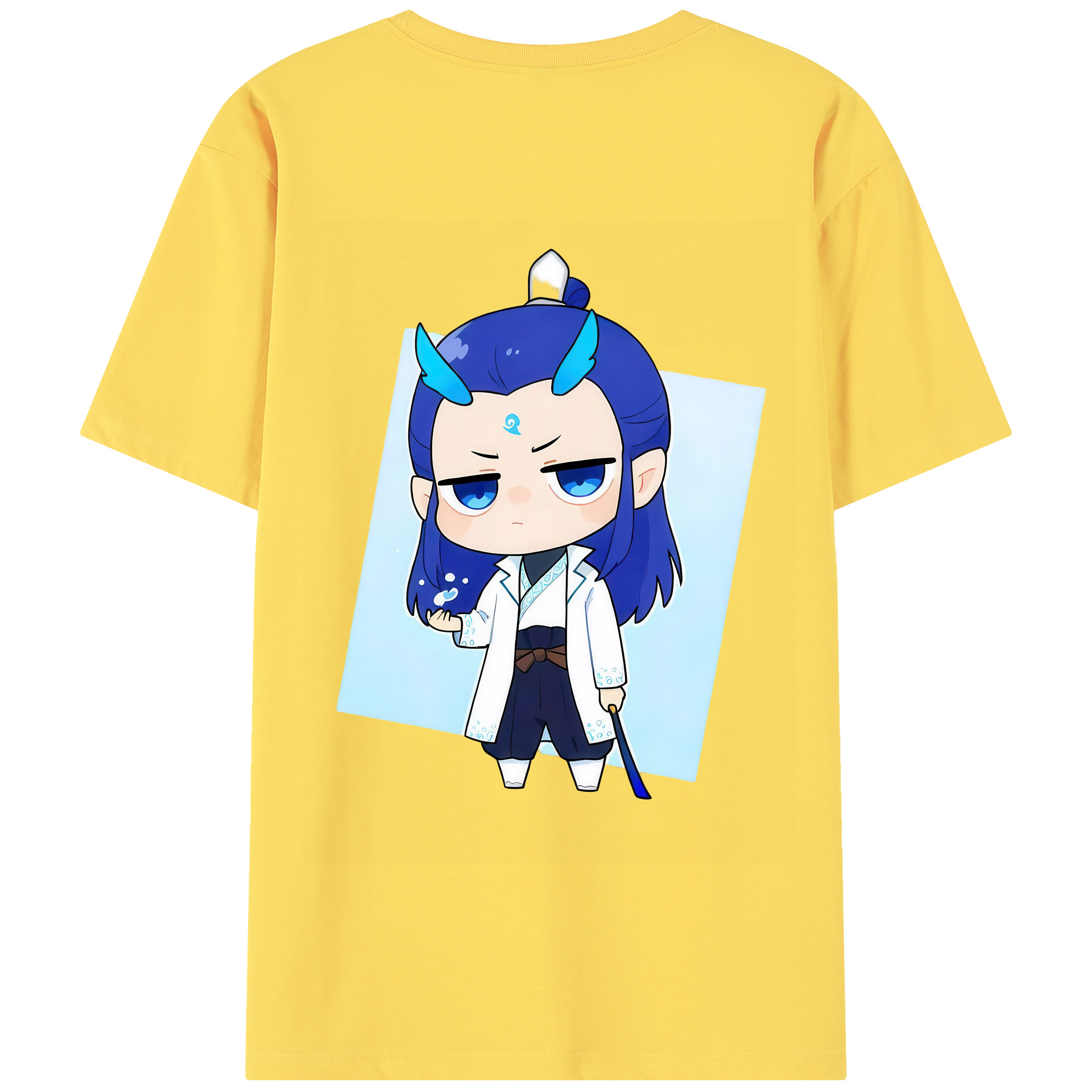 （画像用） Ne Zha 2 ナタ 魔童の大暴れ 綿100％半袖Tシャツ（背面プリント）