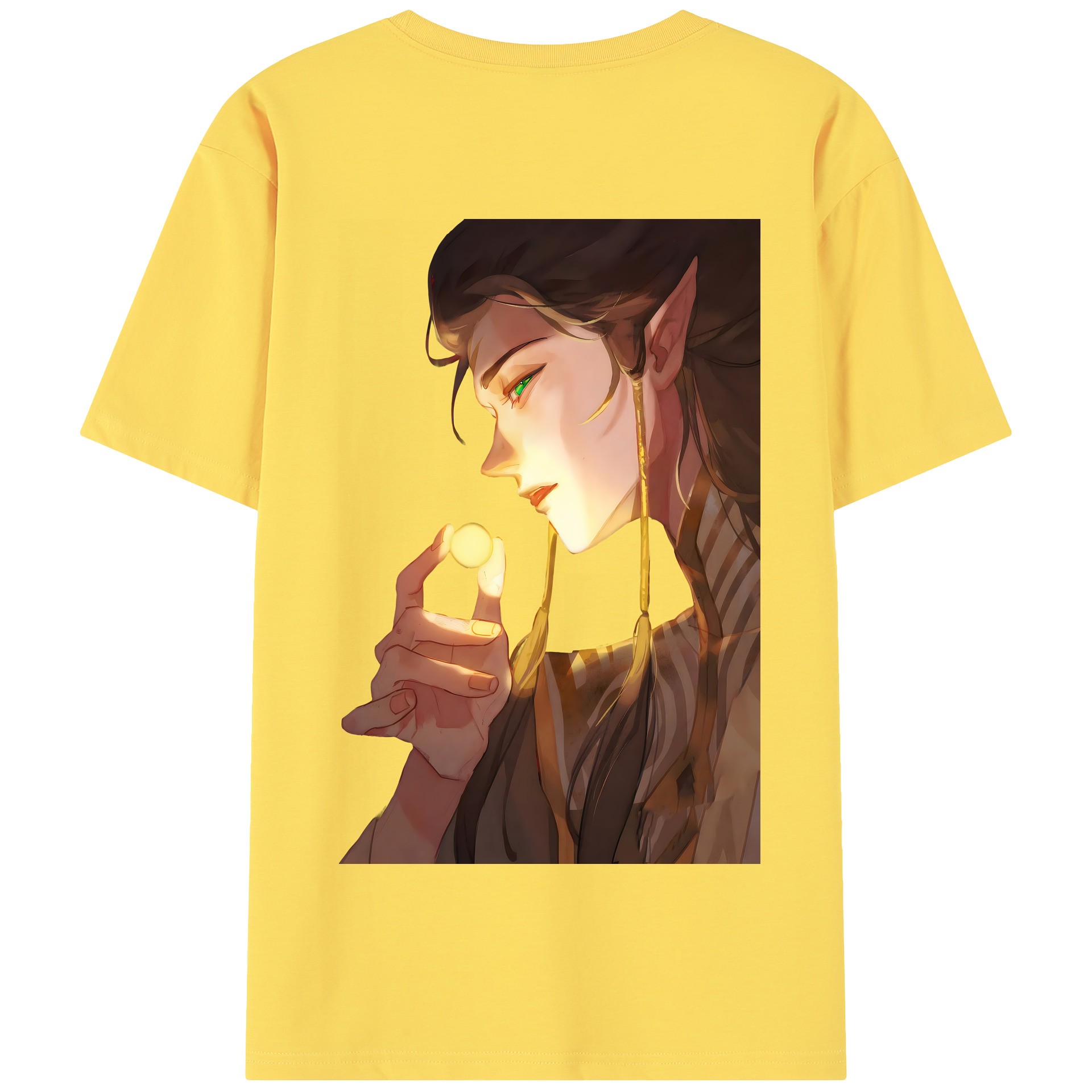 （画像用） Ne Zha 2 ナタ 魔童の大暴れ 綿100％半袖Tシャツ（背面プリント）