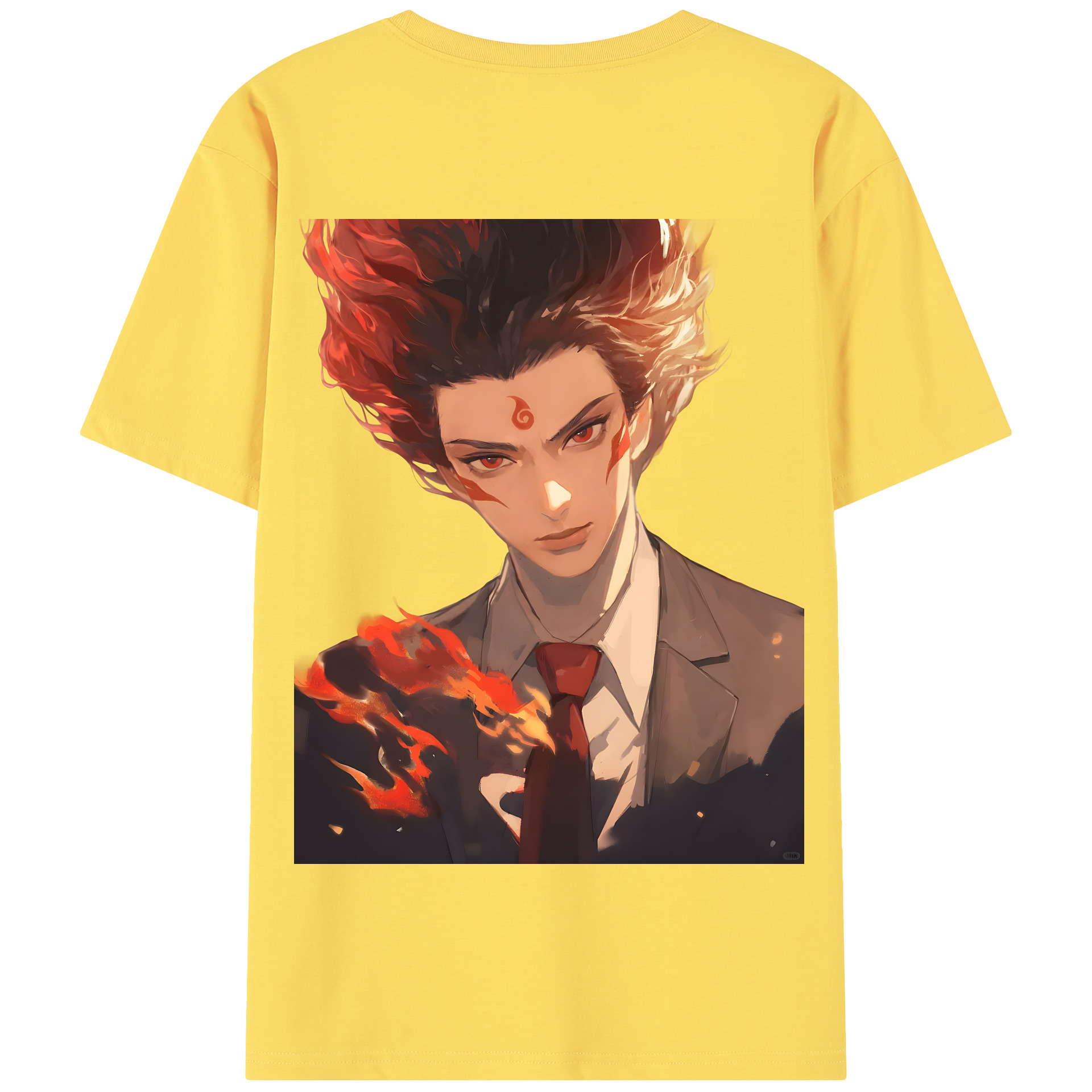 （画像用） Ne Zha 2 ナタ 魔童の大暴れ 綿100％半袖Tシャツ（背面プリント）