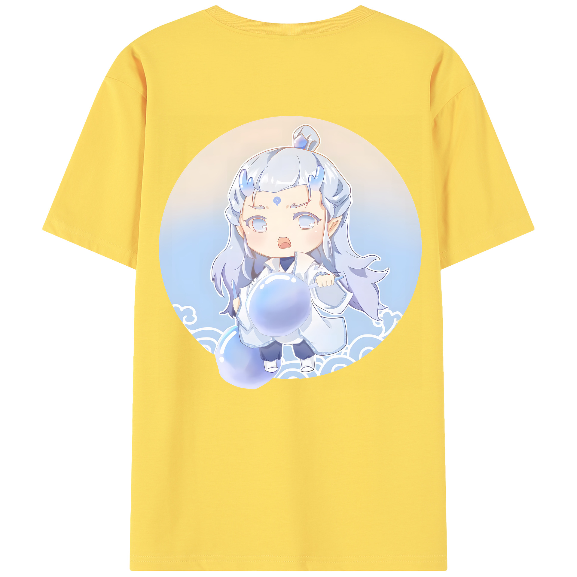 （画像用） Ne Zha 2 ナタ 魔童の大暴れ 綿100％半袖Tシャツ（背面プリント）