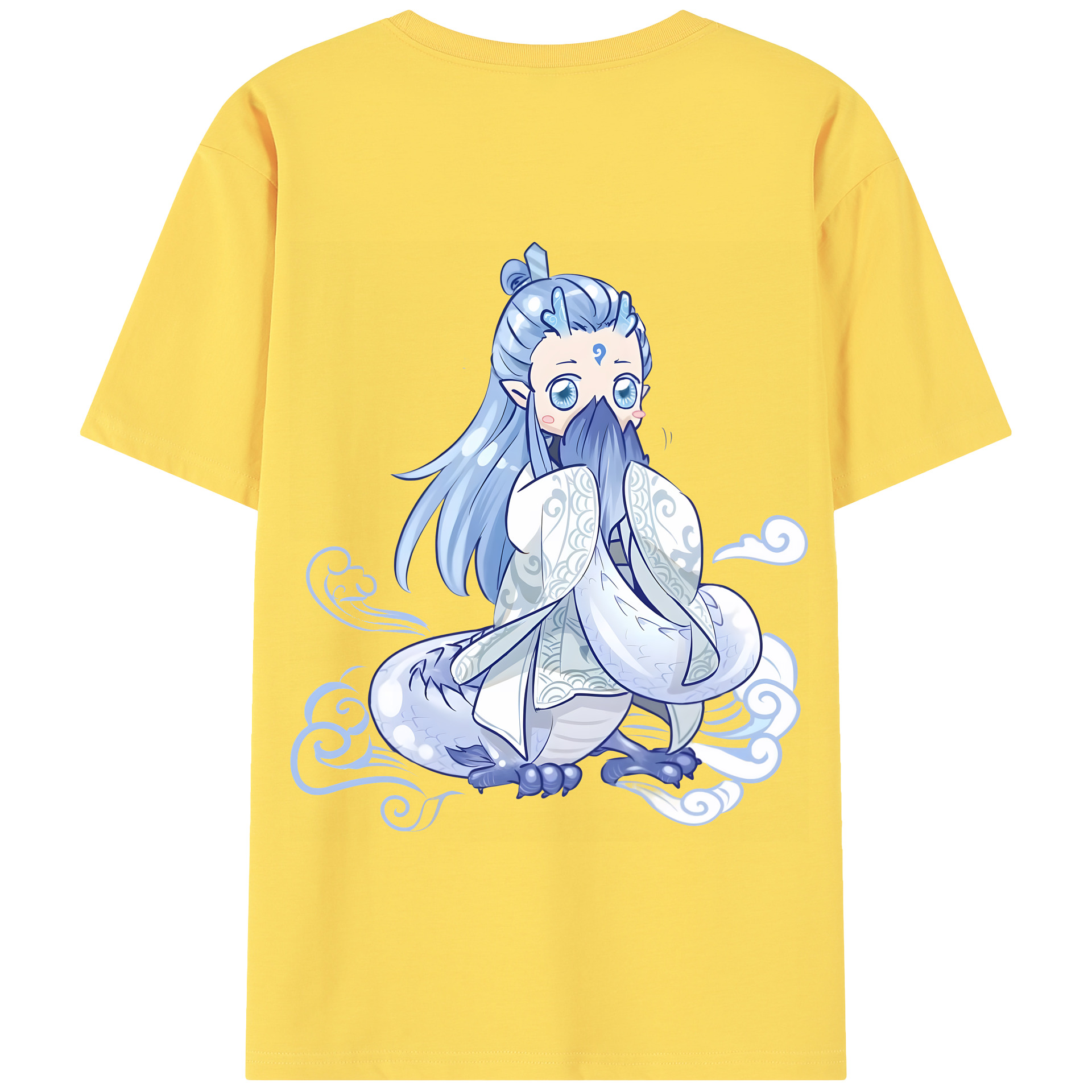 （画像用） Ne Zha 2 ナタ 魔童の大暴れ 綿100％半袖Tシャツ（背面プリント）