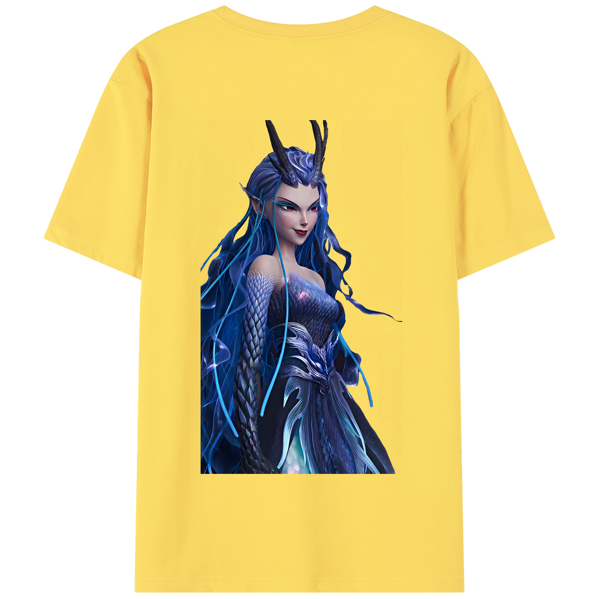 （画像用） Ne Zha 2 ナタ 魔童の大暴れ 綿100％半袖Tシャツ（背面プリント）