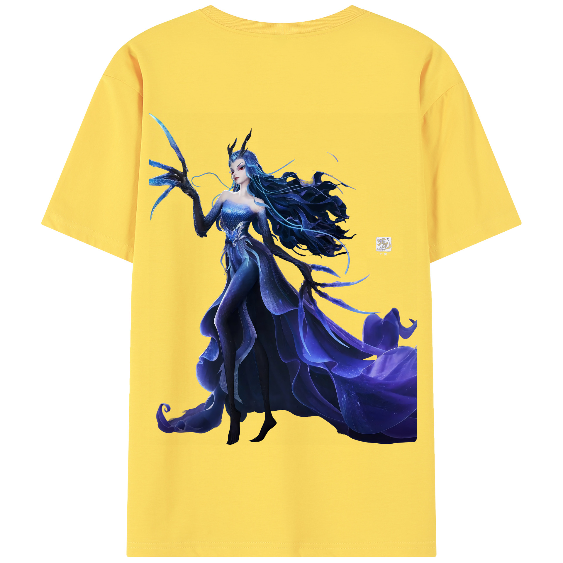 （画像用） Ne Zha 2 ナタ 魔童の大暴れ 綿100％半袖Tシャツ（背面プリント）