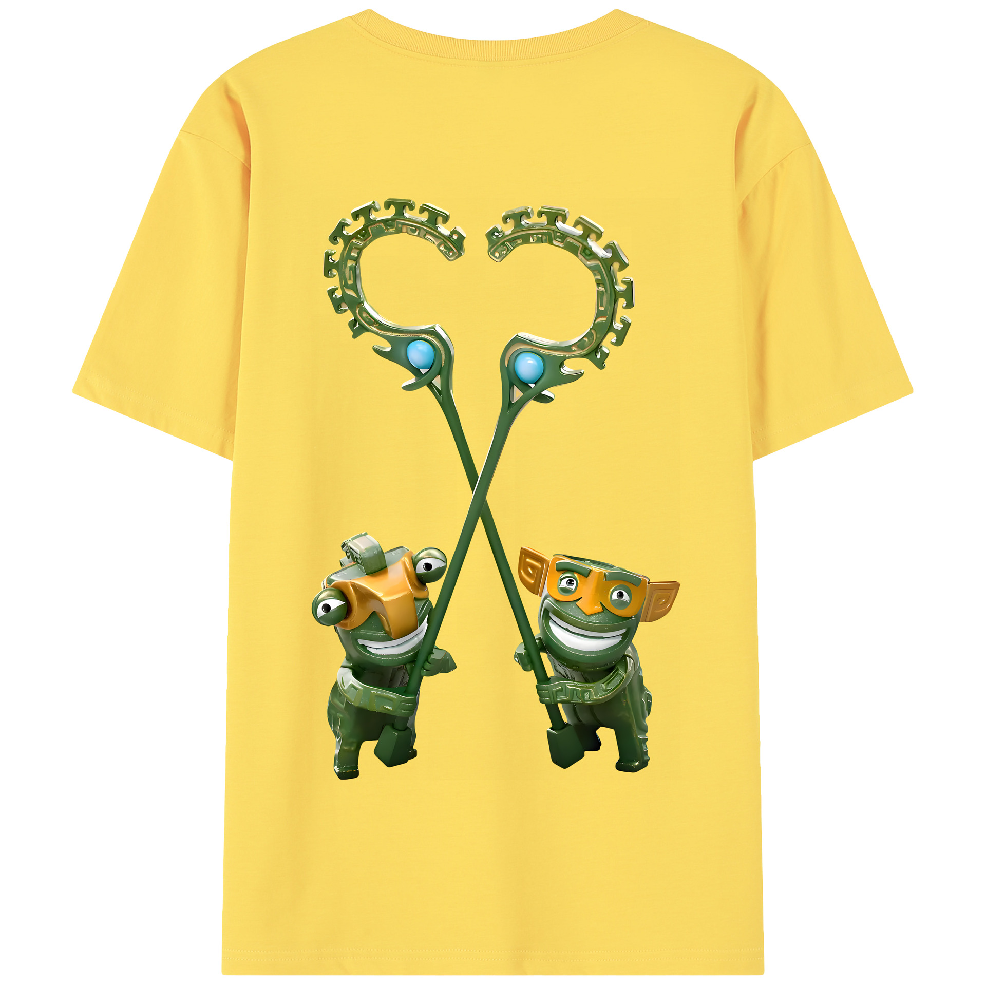 （画像用） Ne Zha 2 ナタ 魔童の大暴れ 綿100％半袖Tシャツ（背面プリント）