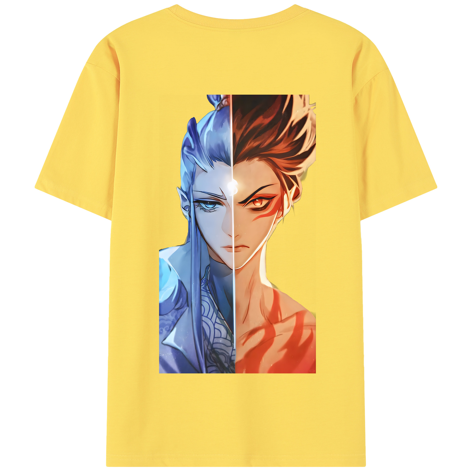 （画像用） Ne Zha 2 ナタ 魔童の大暴れ 綿100％半袖Tシャツ（背面プリント）