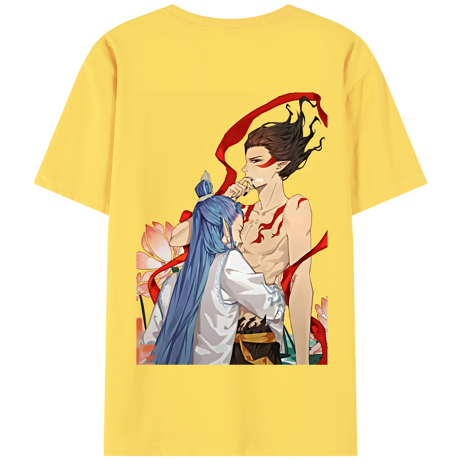 （画像用） Ne Zha 2 ナタ 魔童の大暴れ 綿100％半袖Tシャツ（背面プリント）