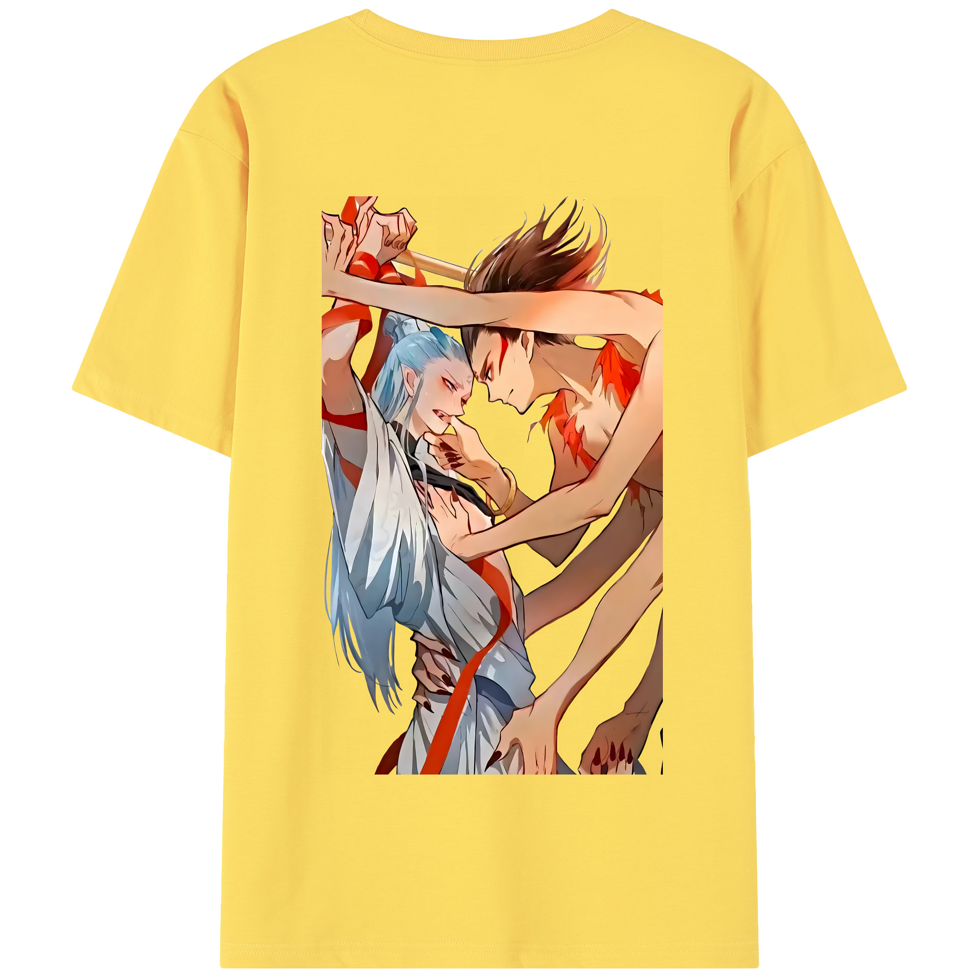 （画像用） Ne Zha 2 ナタ 魔童の大暴れ 綿100％半袖Tシャツ（背面プリント）