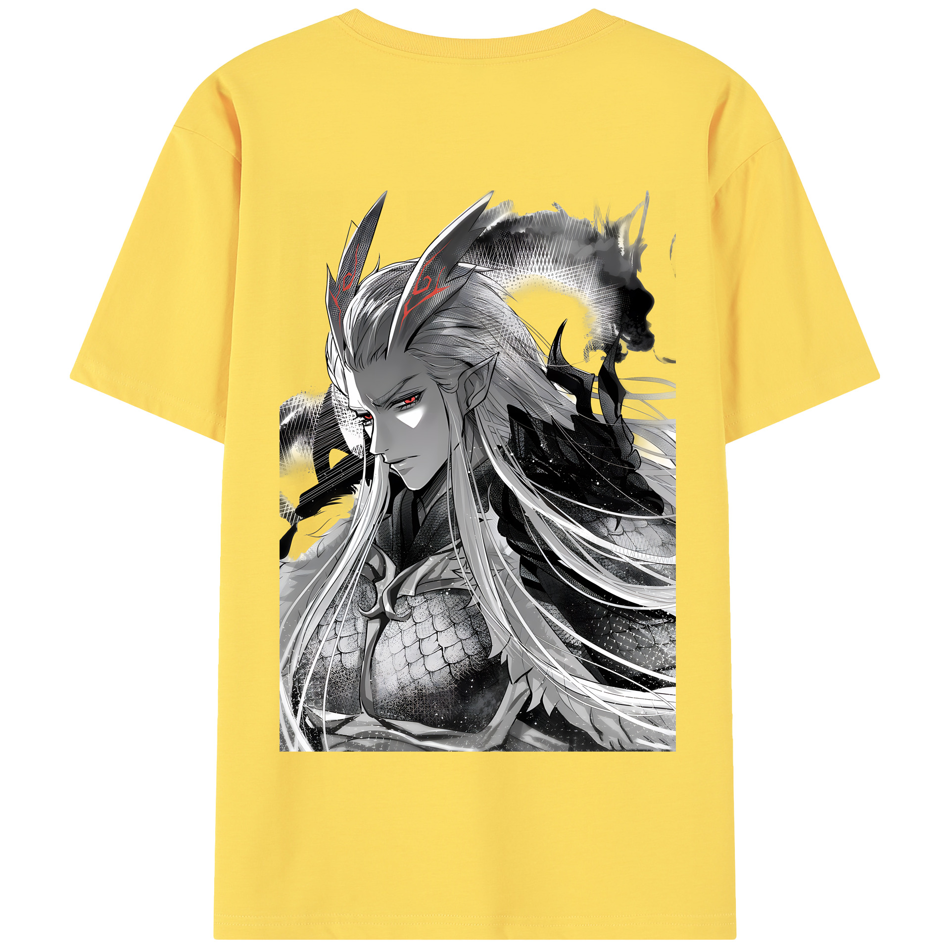 （画像用） Ne Zha 2 ナタ 魔童の大暴れ 綿100％半袖Tシャツ（背面プリント）