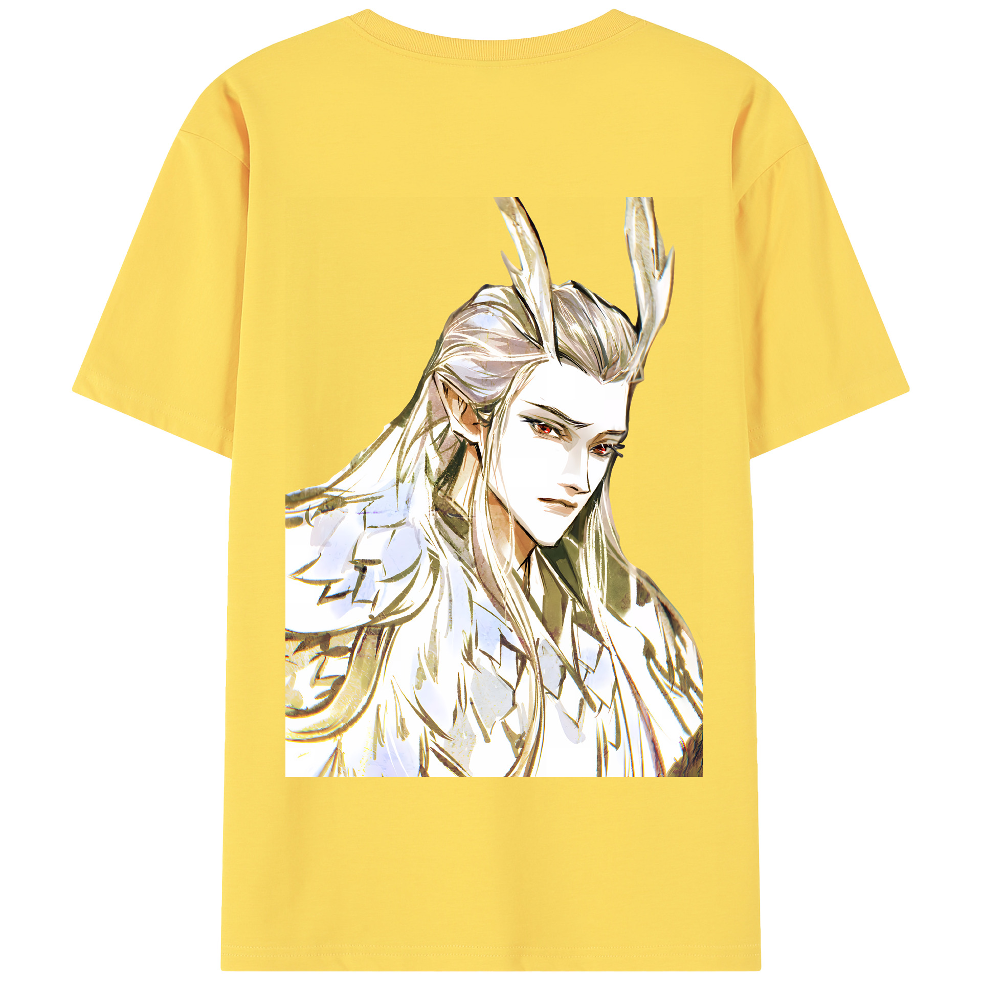 （画像用） Ne Zha 2 ナタ 魔童の大暴れ 綿100％半袖Tシャツ（背面プリント）