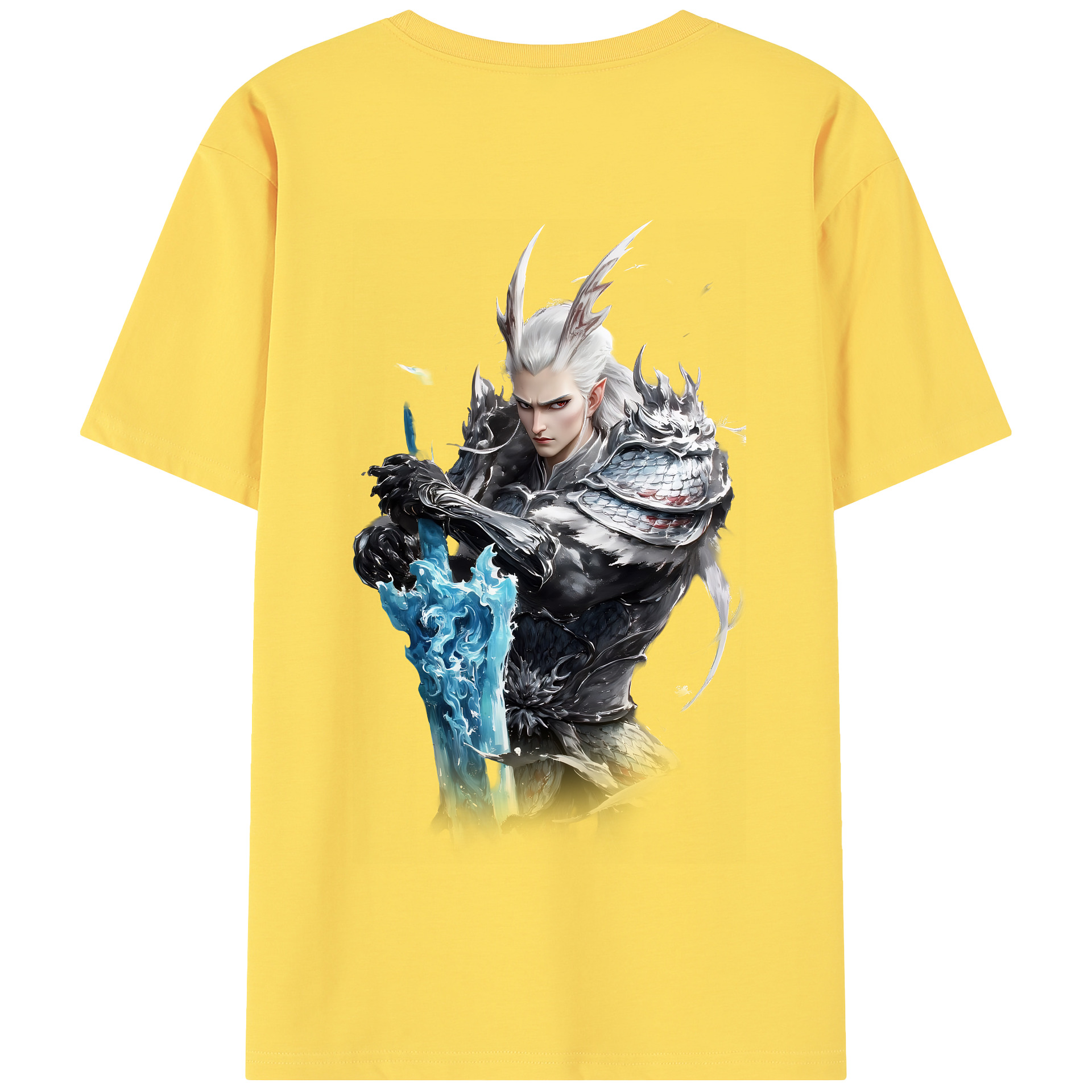 （画像用） Ne Zha 2 ナタ 魔童の大暴れ 綿100％半袖Tシャツ（背面プリント）
