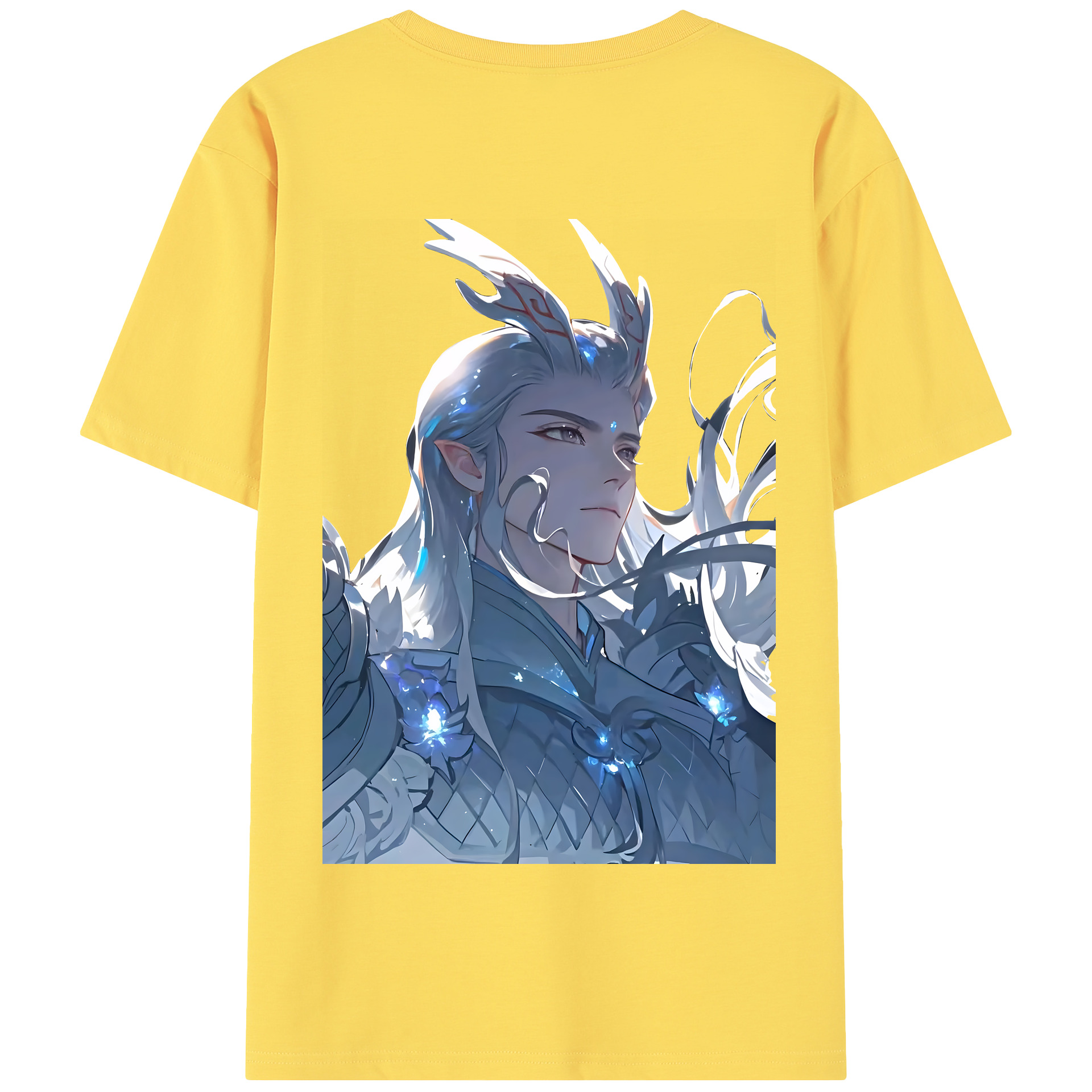 （画像用） Ne Zha 2 ナタ 魔童の大暴れ 綿100％半袖Tシャツ（背面プリント）