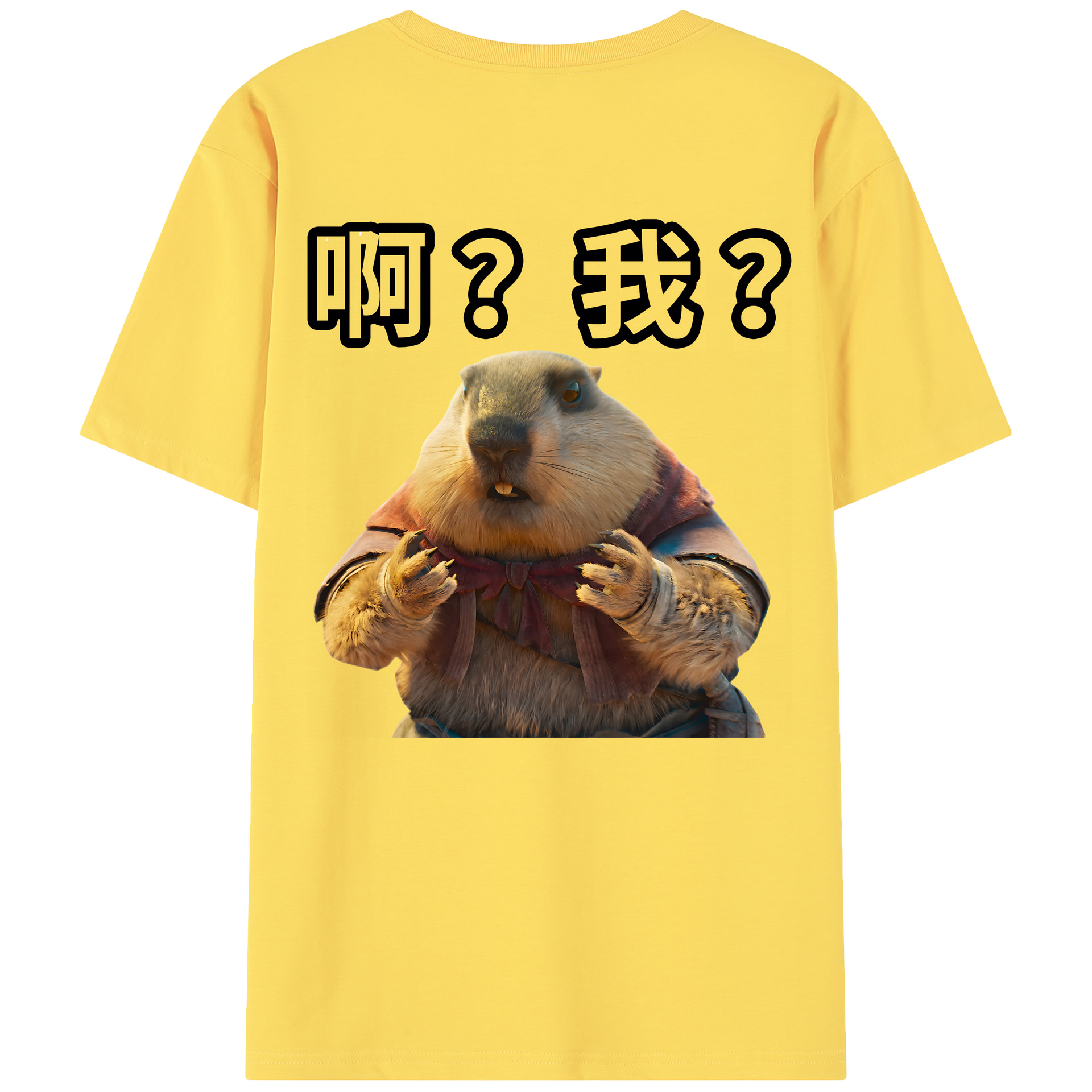 （画像用） Ne Zha 2 ナタ 魔童の大暴れ 綿100％半袖Tシャツ（背面プリント）