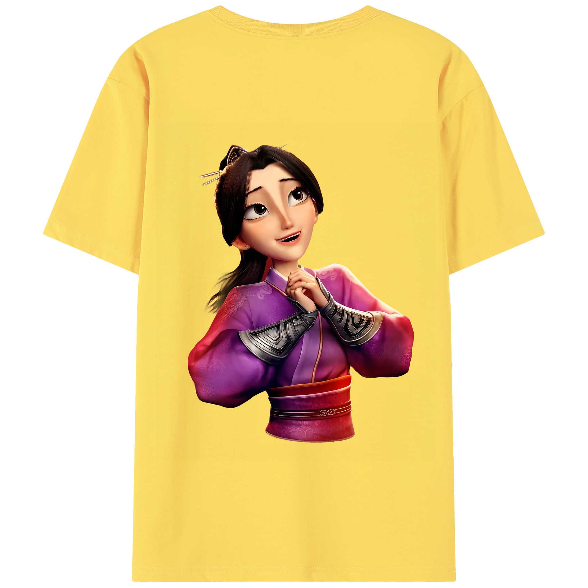（画像用） Ne Zha 2 ナタ 魔童の大暴れ 綿100％半袖Tシャツ（背面プリント）