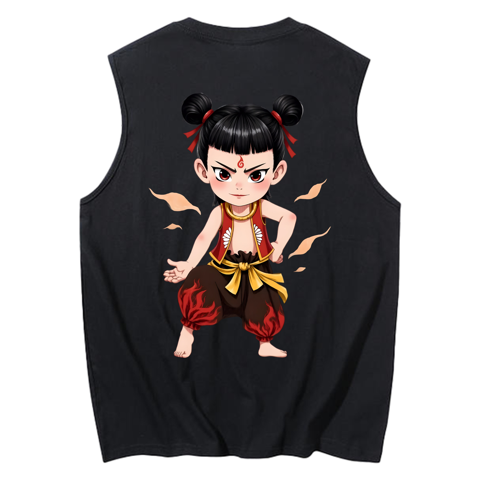 （画像用） Ne Zha 2 ナタ 魔童の大暴れ コットン100％タンクトップ（背面プリント）