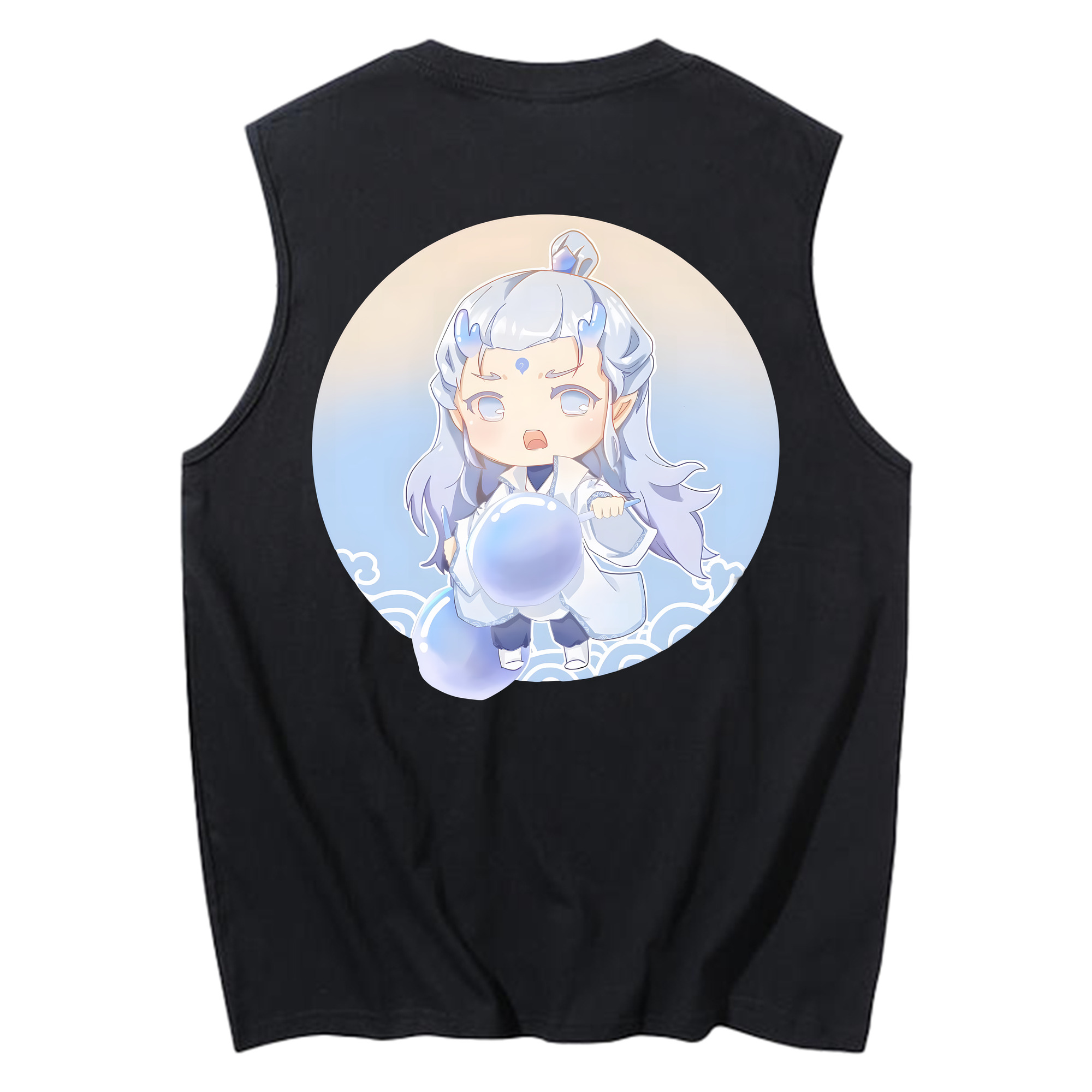（画像用） Ne Zha 2 ナタ 魔童の大暴れ コットン100％タンクトップ（背面プリント）