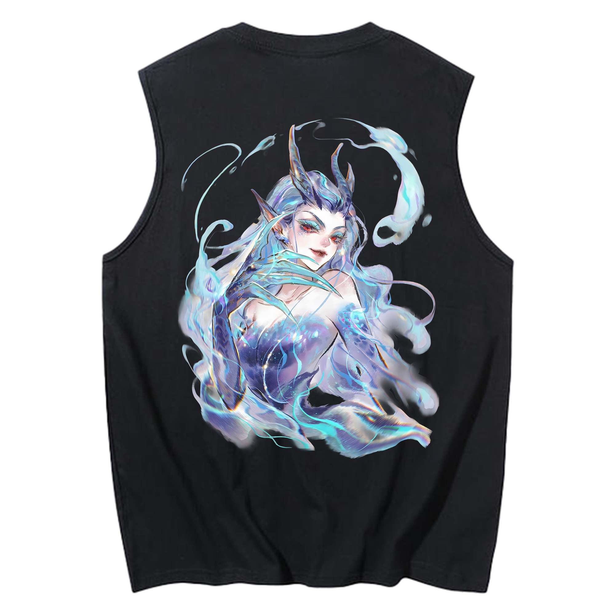 （画像用） Ne Zha 2 ナタ 魔童の大暴れ コットン100％タンクトップ（背面プリント）