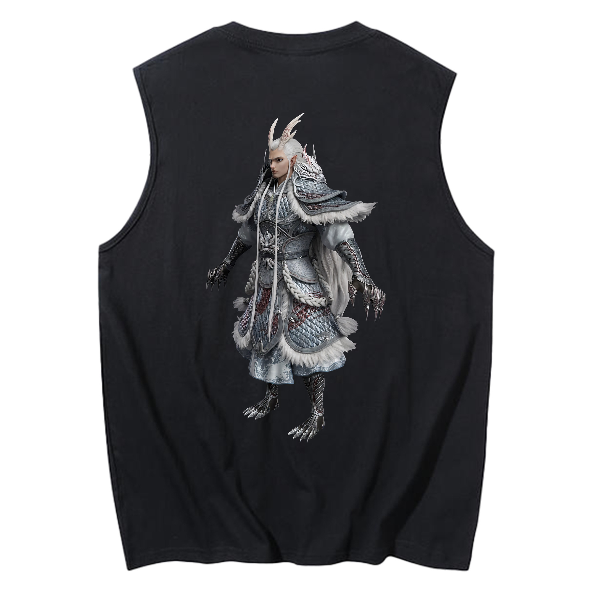（画像用） Ne Zha 2 ナタ 魔童の大暴れ コットン100％タンクトップ（背面プリント）