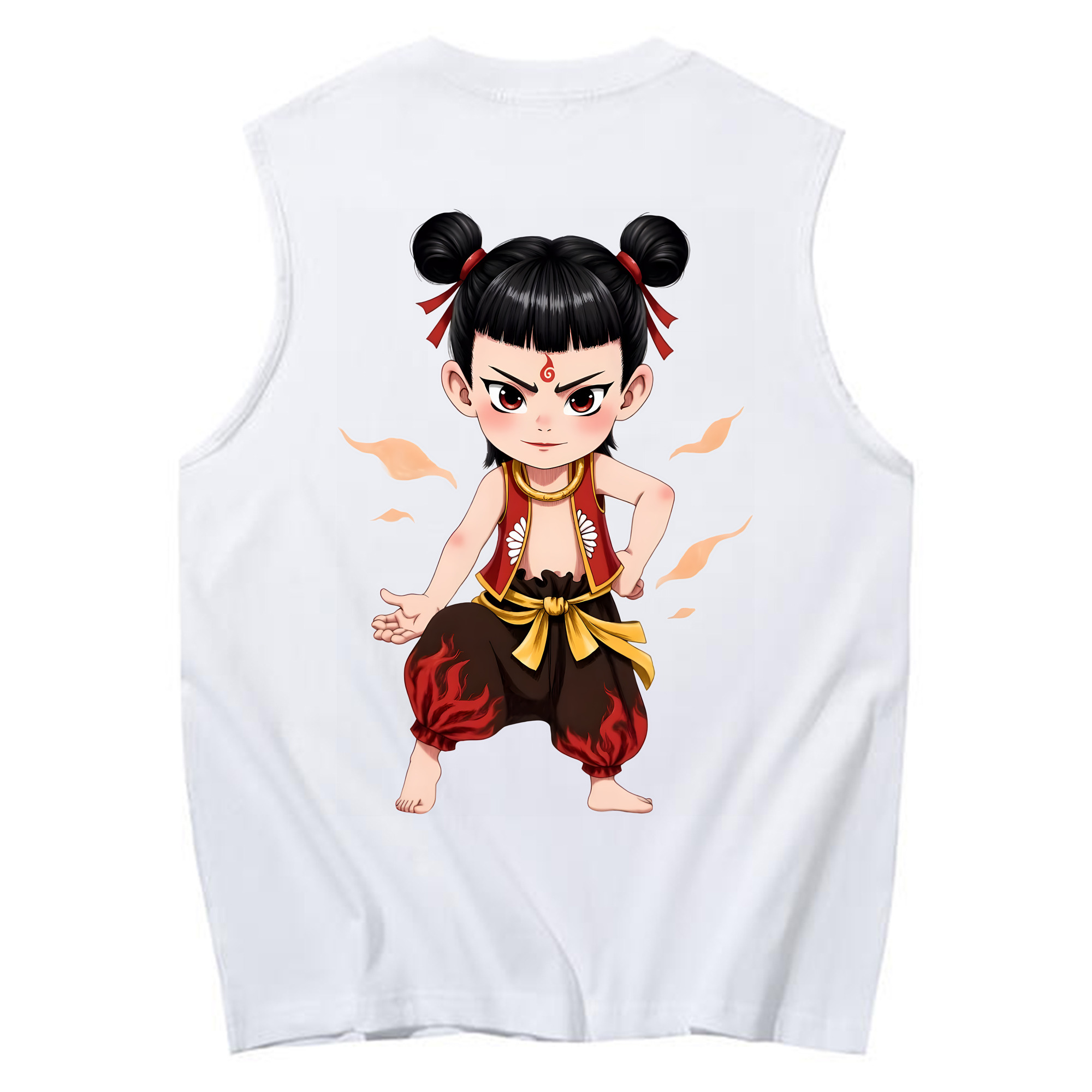 （画像用） Ne Zha 2 ナタ 魔童の大暴れ コットン100％タンクトップ（背面プリント）