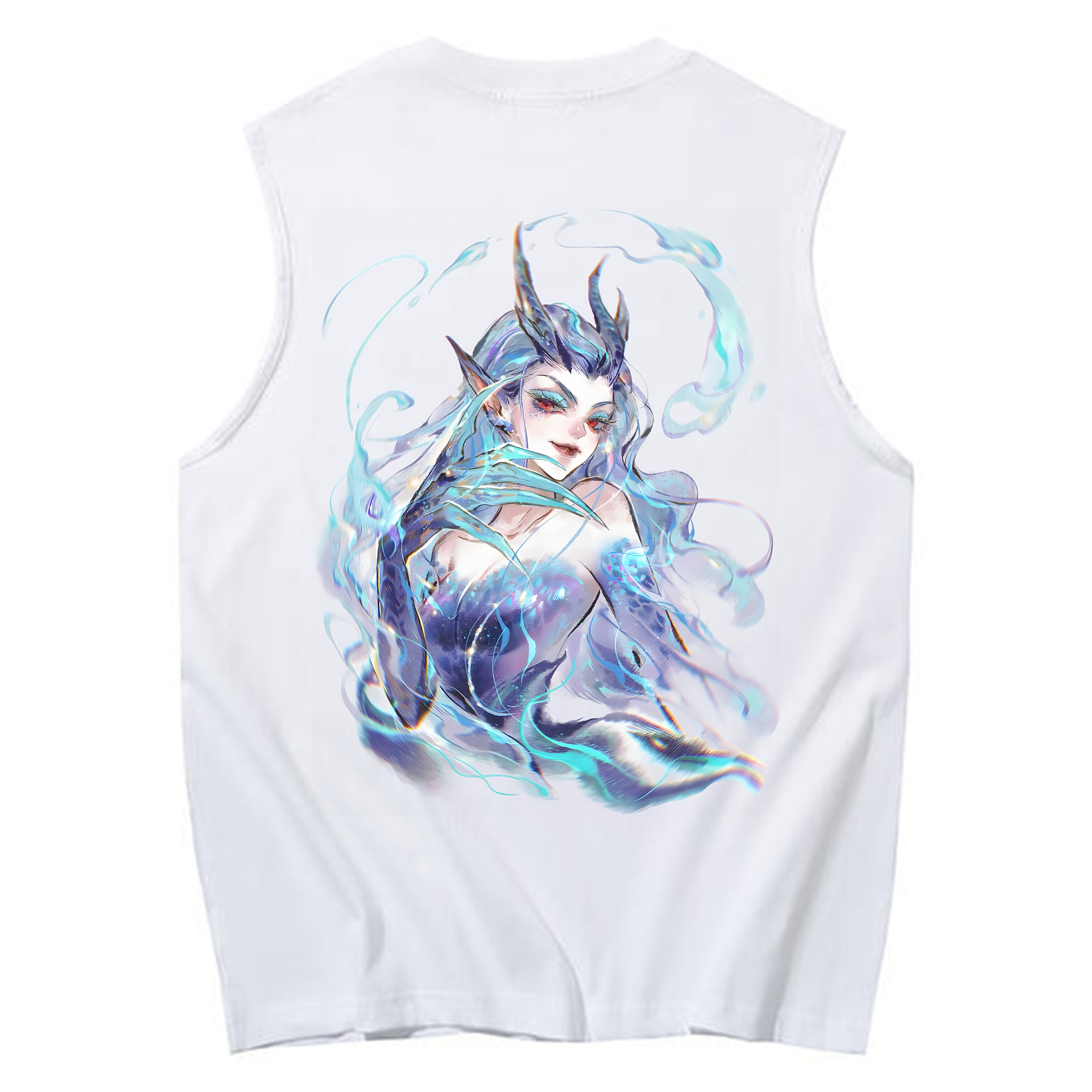 （画像用） Ne Zha 2 ナタ 魔童の大暴れ コットン100％タンクトップ（背面プリント）