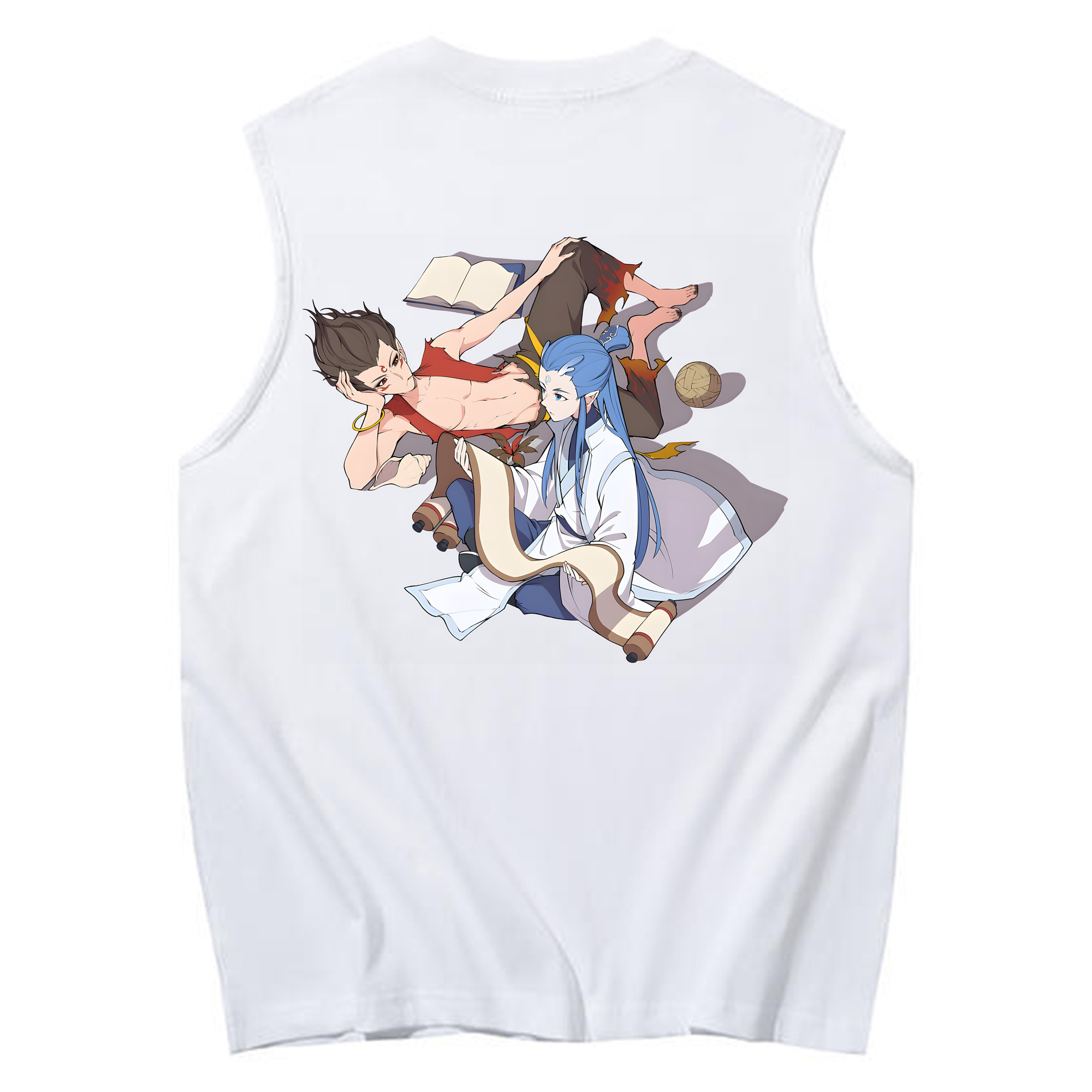 （画像用） Ne Zha 2 ナタ 魔童の大暴れ コットン100％タンクトップ（背面プリント）