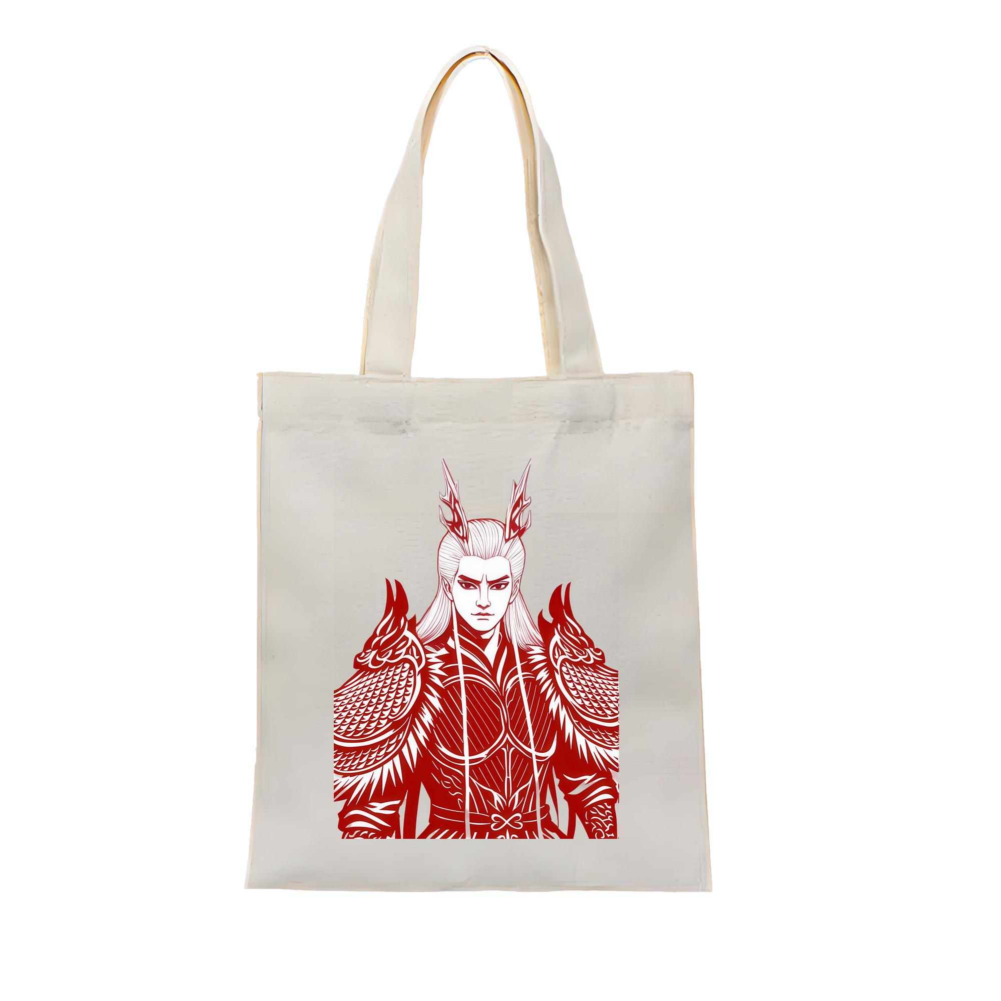 （画像用） Ne Zha 2 ナタ 魔童の大暴れ 縦型キャンバス生地手提げバッグ　トートバッグ