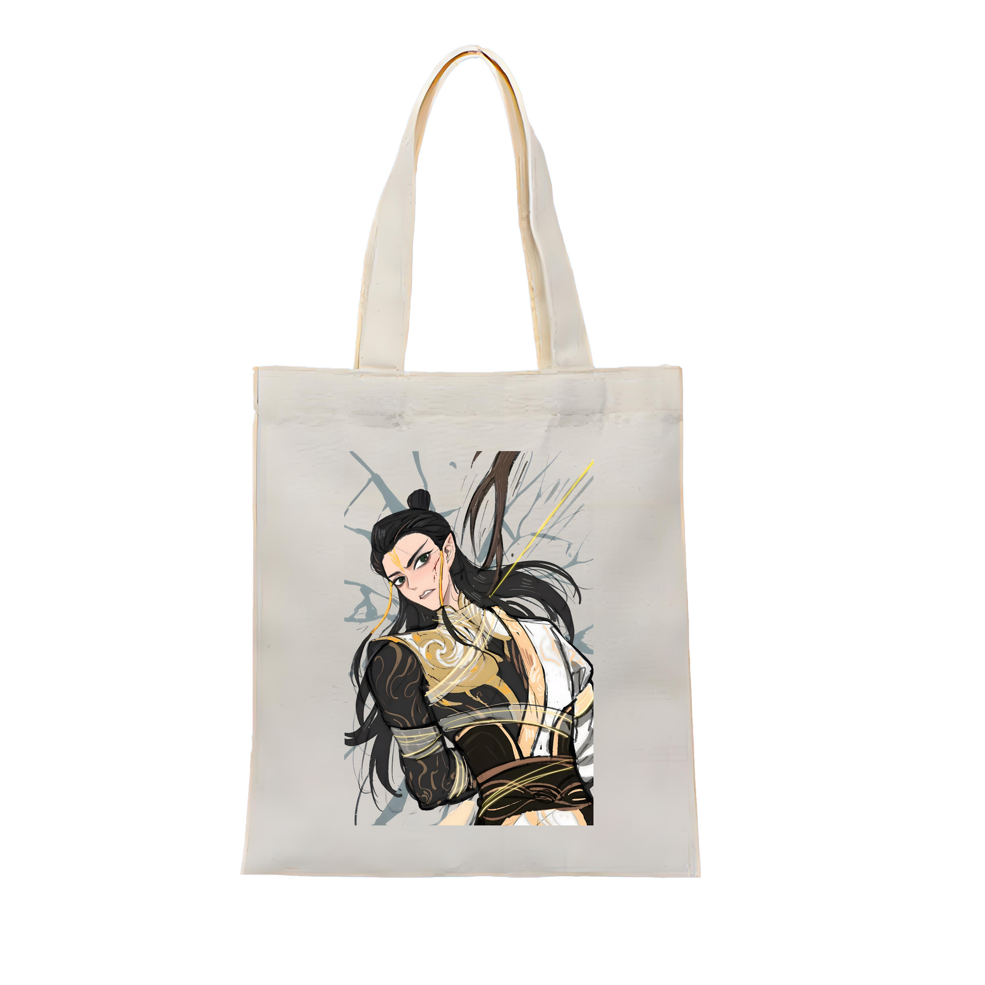 （画像用） Ne Zha 2 ナタ 魔童の大暴れ 縦型キャンバス生地手提げバッグ　トートバッグ