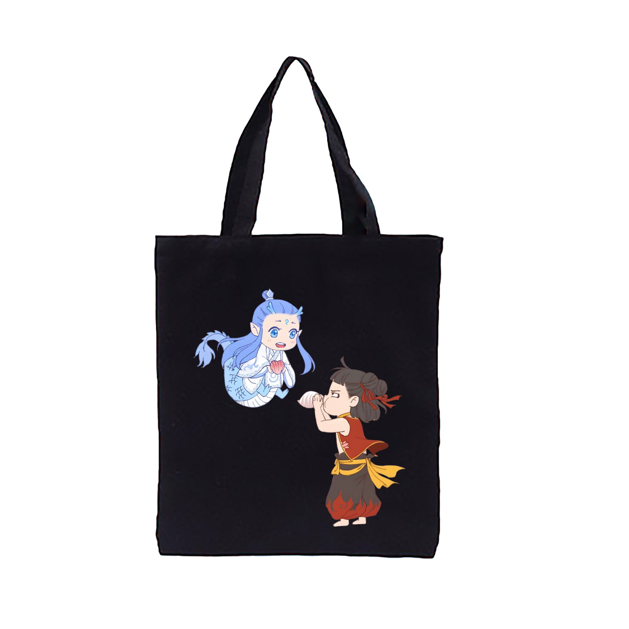 （画像用） Ne Zha 2 ナタ 魔童の大暴れ 縦型キャンバス生地手提げバッグ　トートバッグ