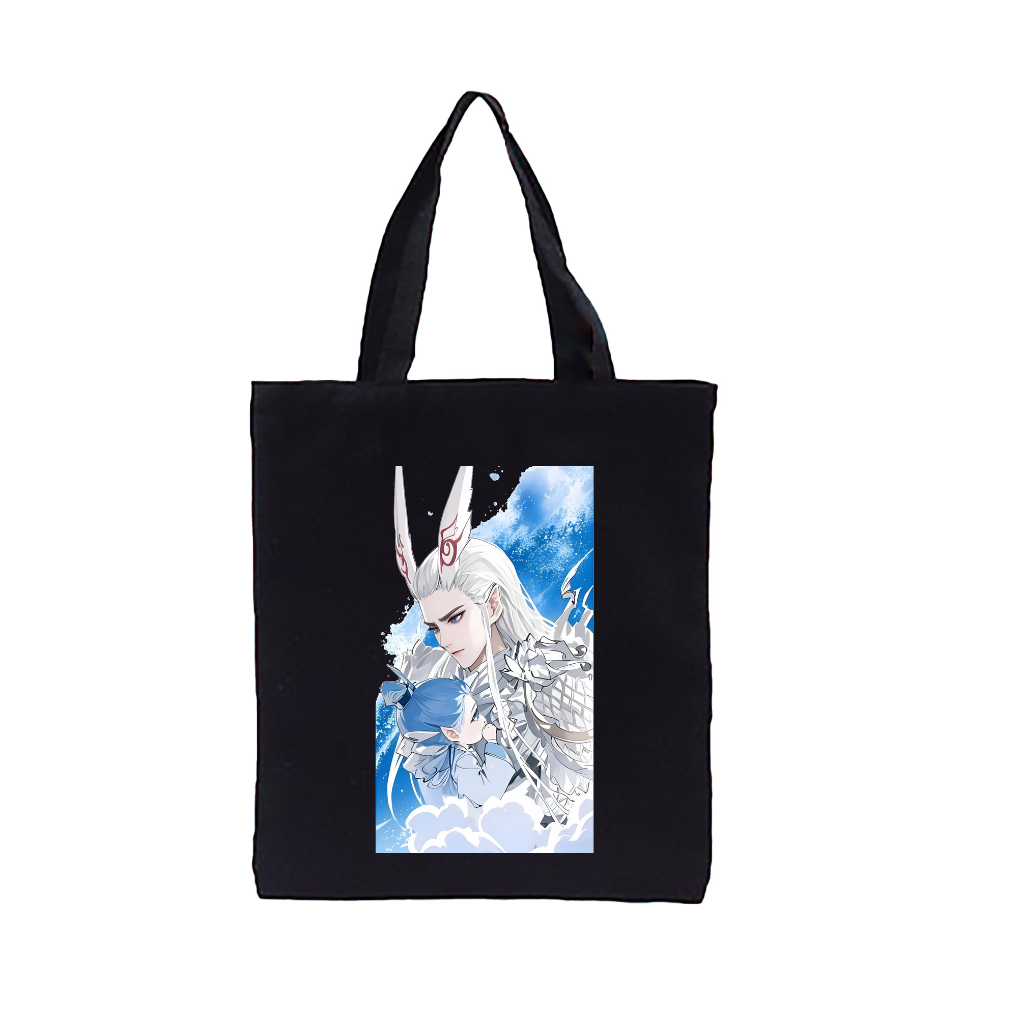 （画像用） Ne Zha 2 ナタ 魔童の大暴れ 縦型キャンバス生地手提げバッグ　トートバッグ
