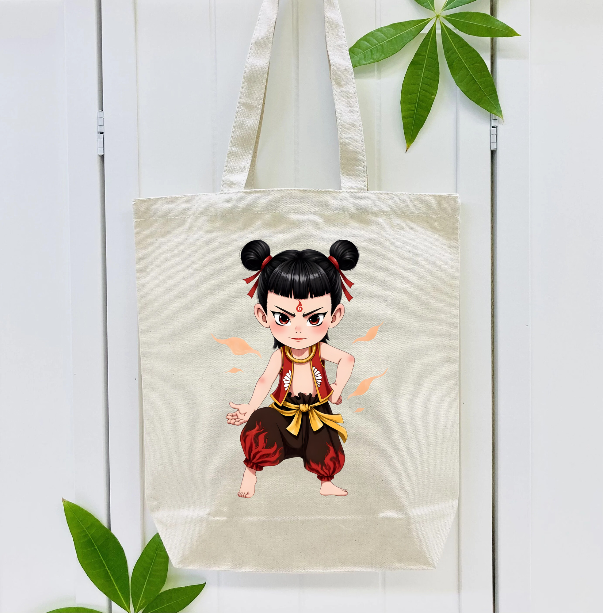 Ne Zha 2 ナタ 魔童の大暴れ 縦型キャンバス生地手提げバッグ　トートバッグ
