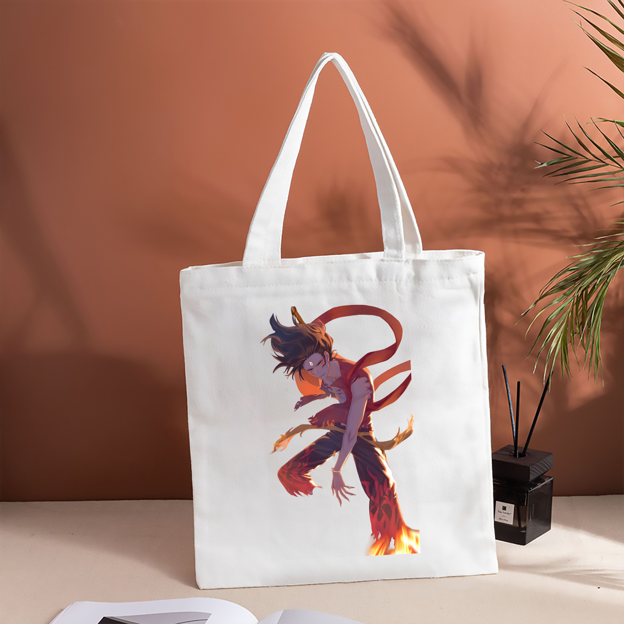 Ne Zha 2 ナタ 魔童の大暴れ 縦型キャンバス生地手提げバッグ　トートバッグ