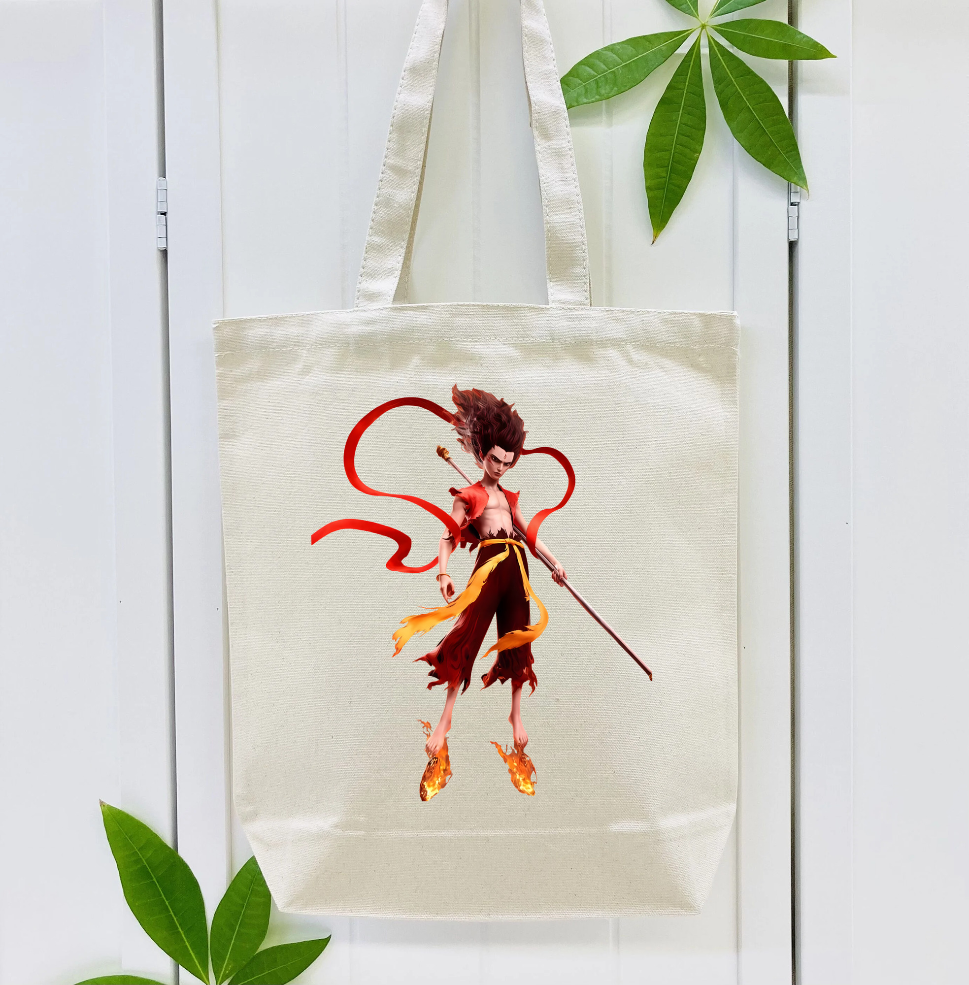 Ne Zha 2 ナタ 魔童の大暴れ 縦型キャンバス生地手提げバッグ　トートバッグ