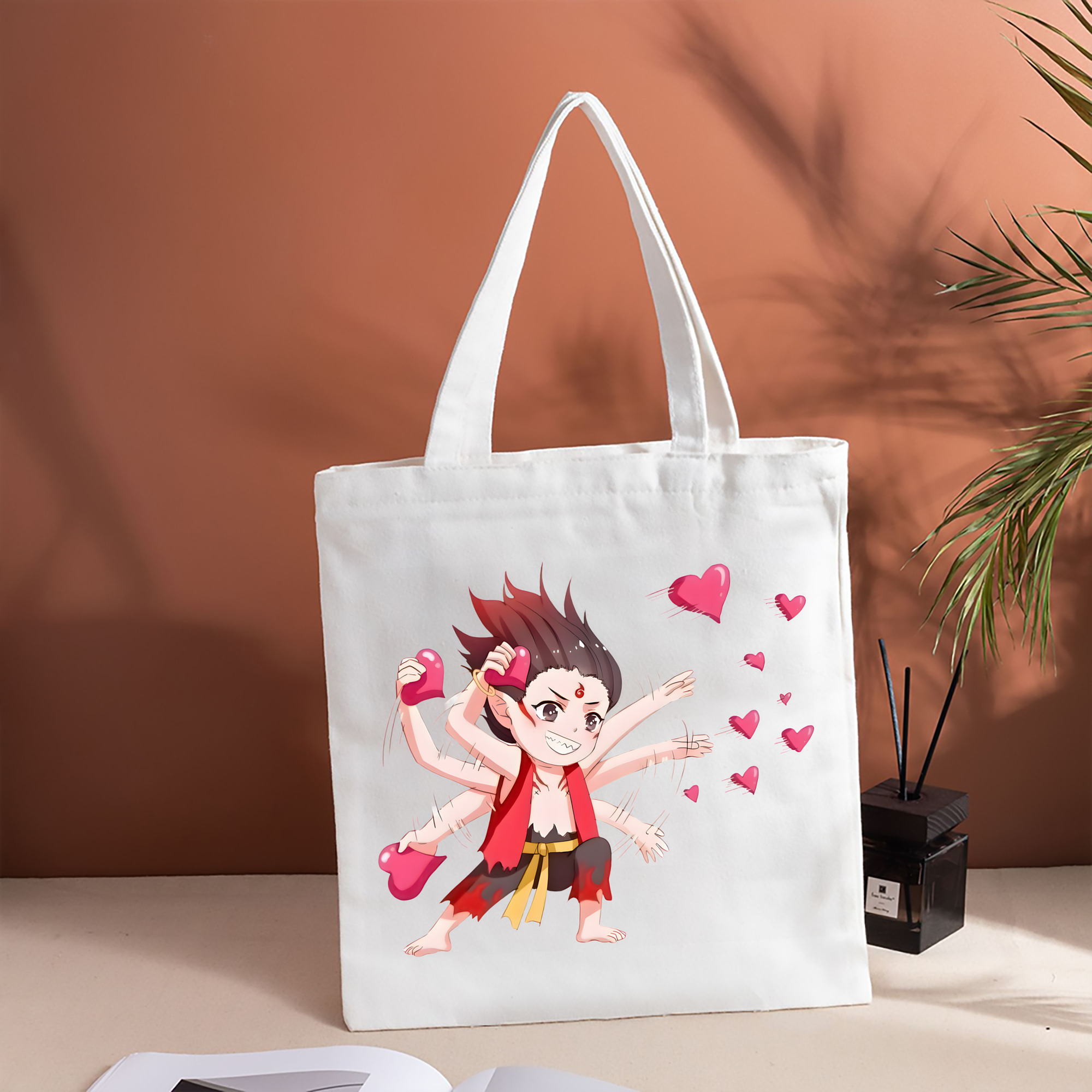 Ne Zha 2 ナタ 魔童の大暴れ 縦型キャンバス生地手提げバッグ　トートバッグ