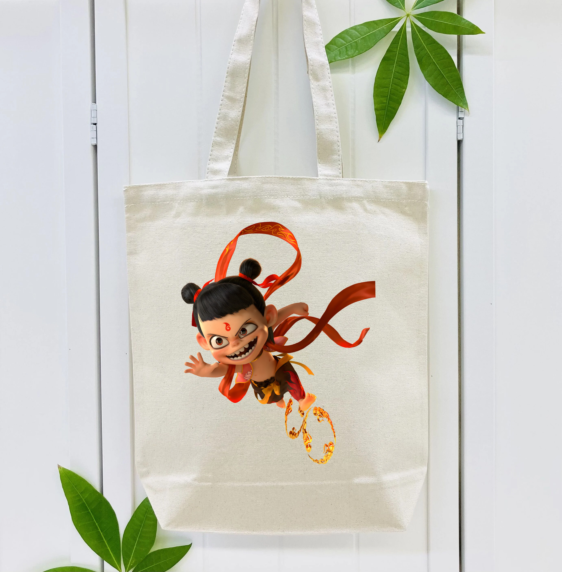 Ne Zha 2 ナタ 魔童の大暴れ 縦型キャンバス生地手提げバッグ　トートバッグ
