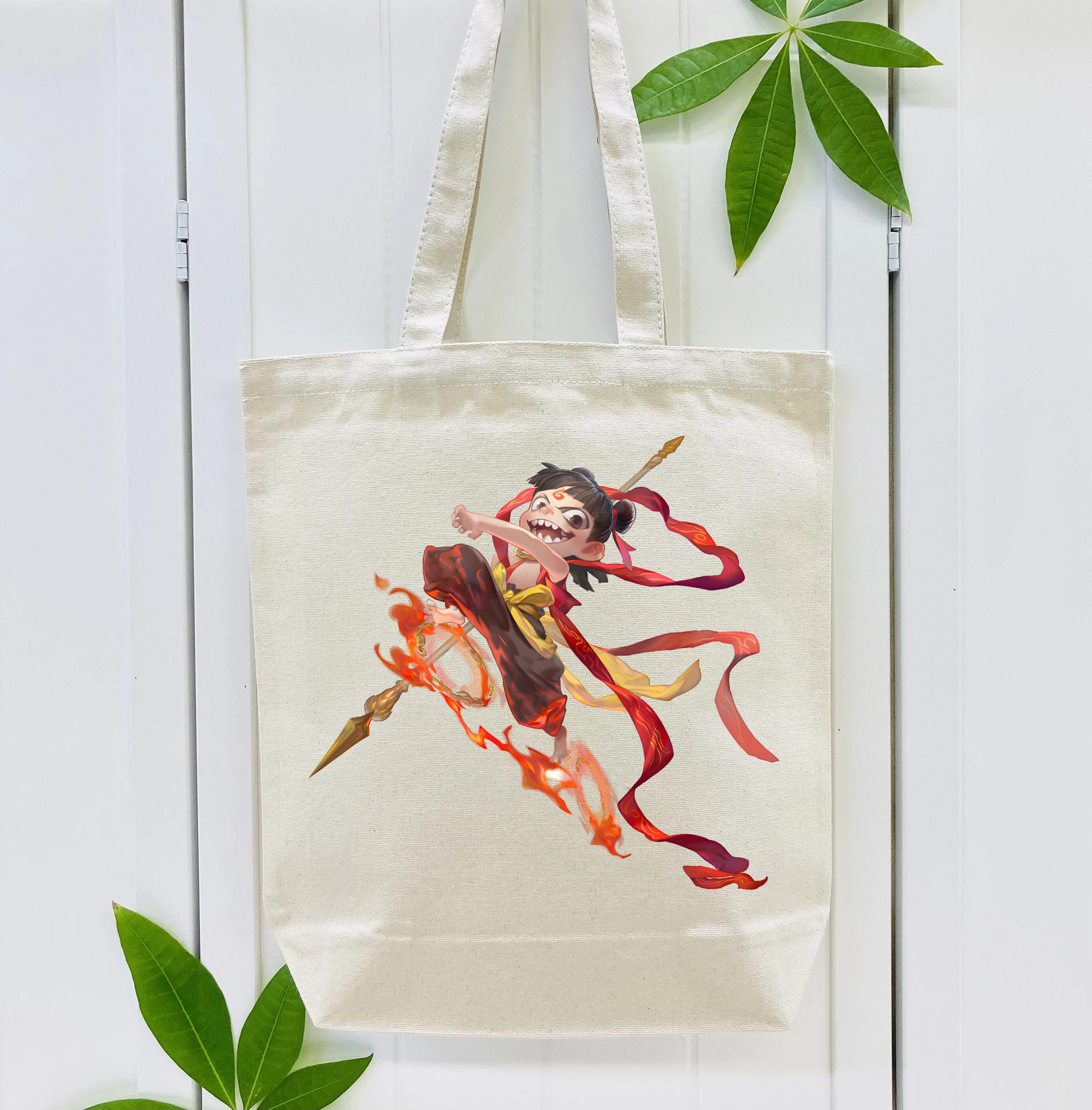 Ne Zha 2 ナタ 魔童の大暴れ 縦型キャンバス生地手提げバッグ　トートバッグ