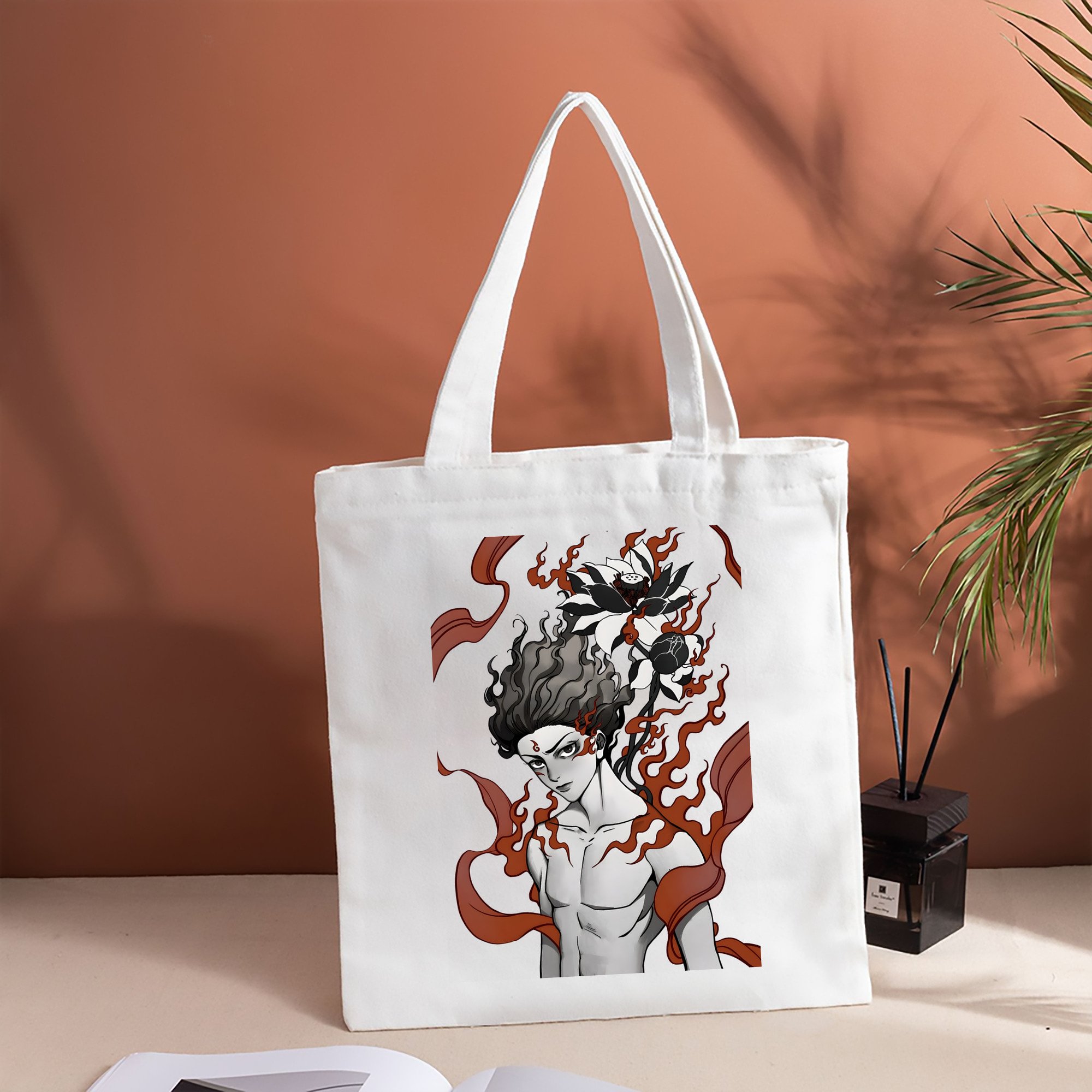 Ne Zha 2 ナタ 魔童の大暴れ 縦型キャンバス生地手提げバッグ　トートバッグ