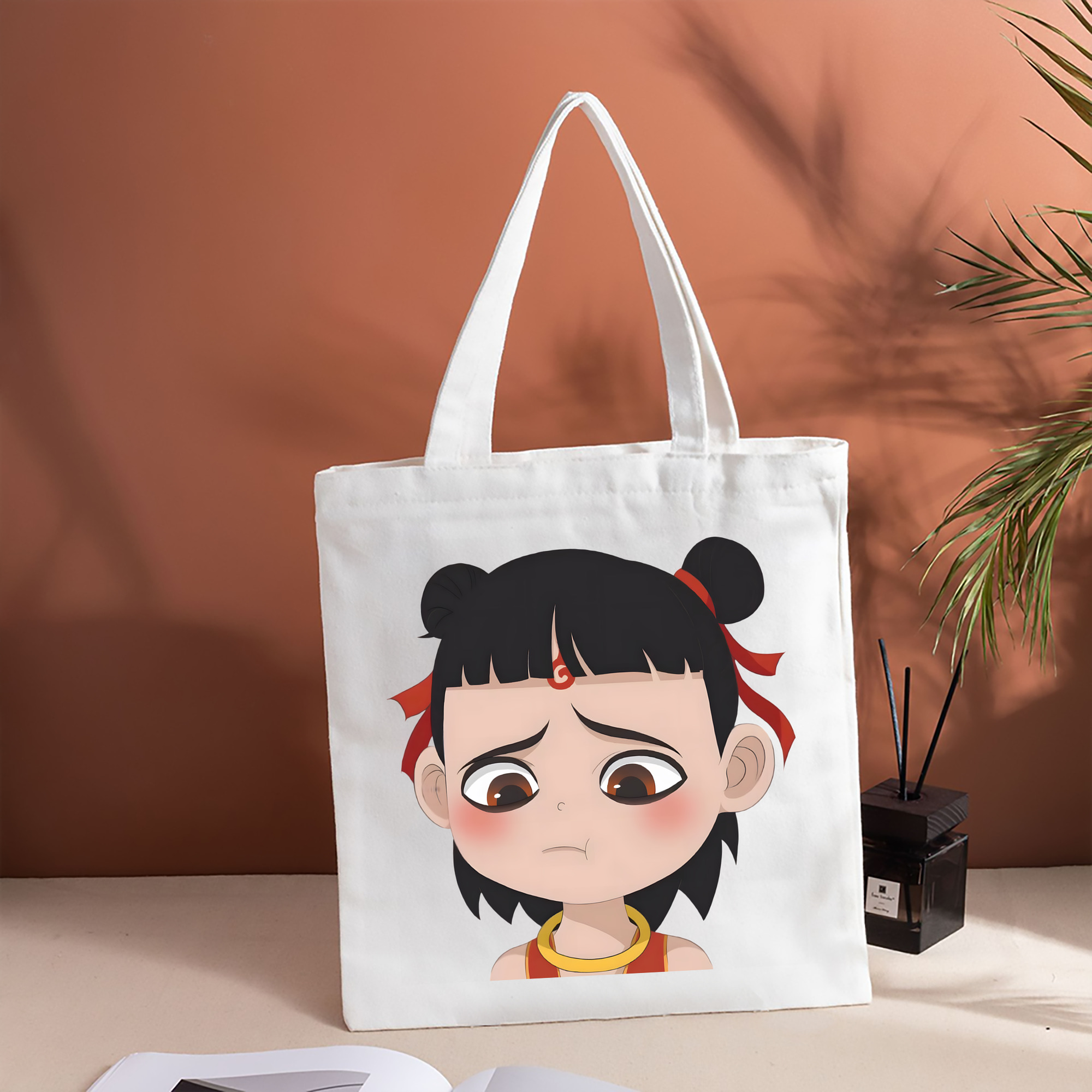 Ne Zha 2 ナタ 魔童の大暴れ 縦型キャンバス生地手提げバッグ　トートバッグ