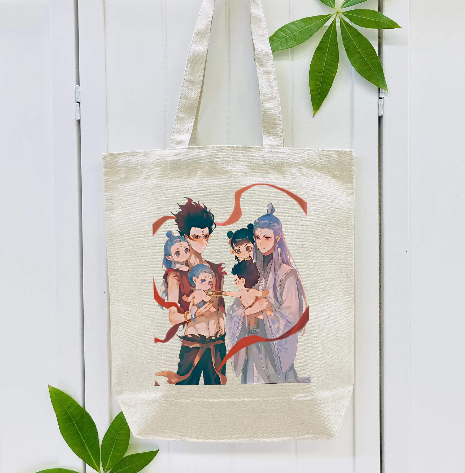 Ne Zha 2 ナタ 魔童の大暴れ 縦型キャンバス生地手提げバッグ　トートバッグ