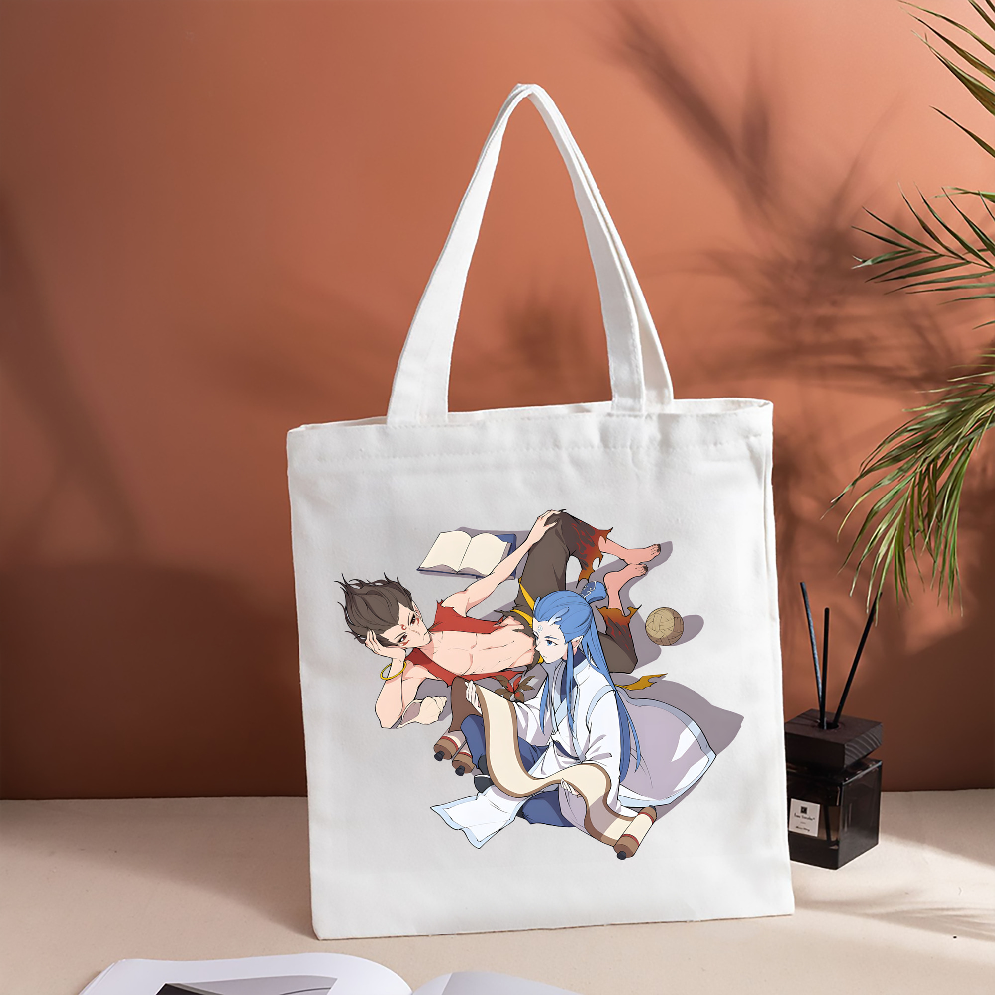 Ne Zha 2 ナタ 魔童の大暴れ 縦型キャンバス生地手提げバッグ　トートバッグ