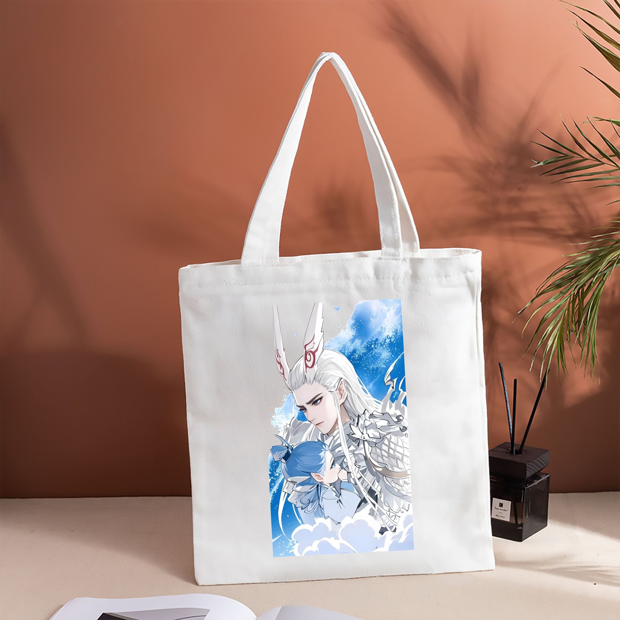 Ne Zha 2 ナタ 魔童の大暴れ 縦型キャンバス生地手提げバッグ　トートバッグ