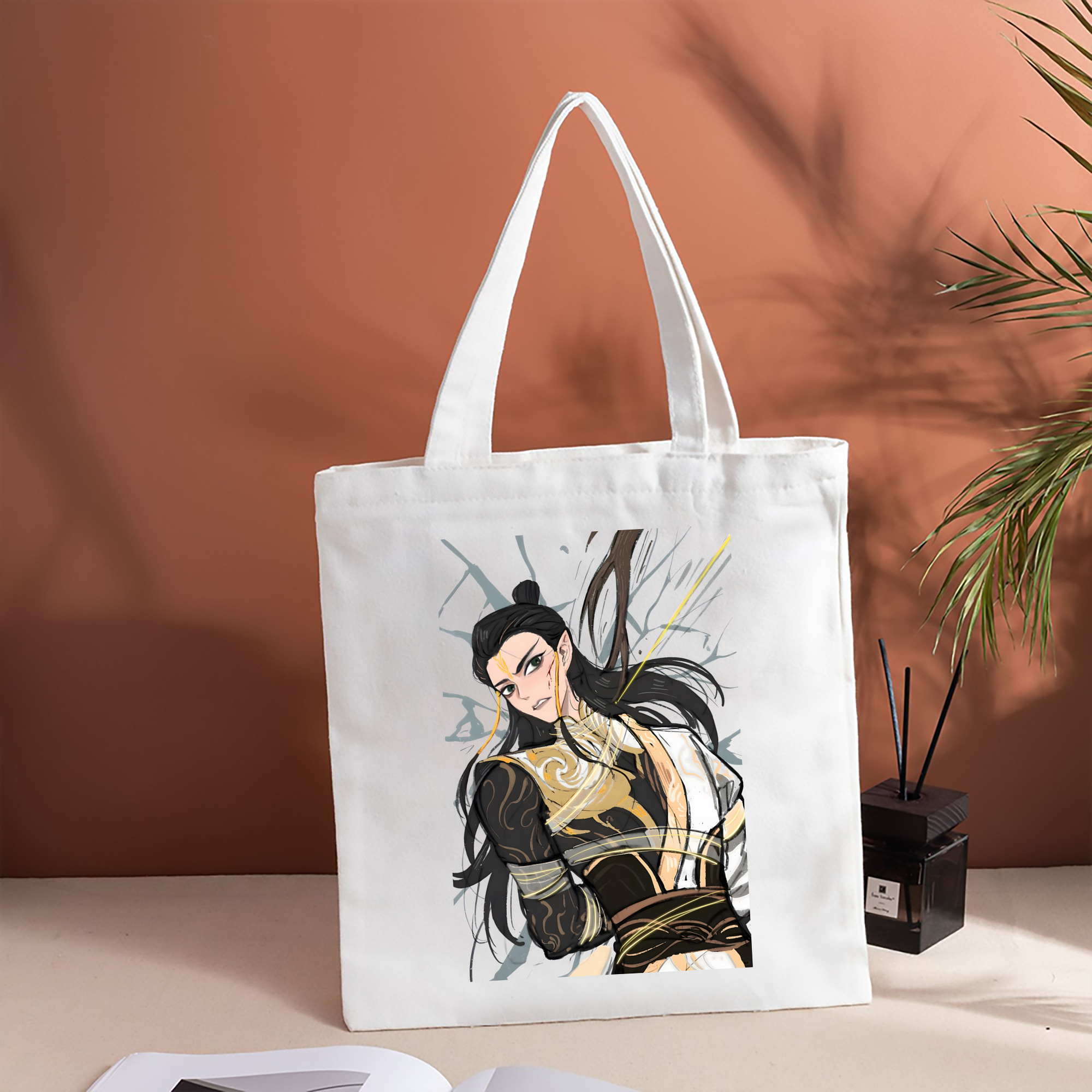 Ne Zha 2 ナタ 魔童の大暴れ 縦型キャンバス生地手提げバッグ　トートバッグ