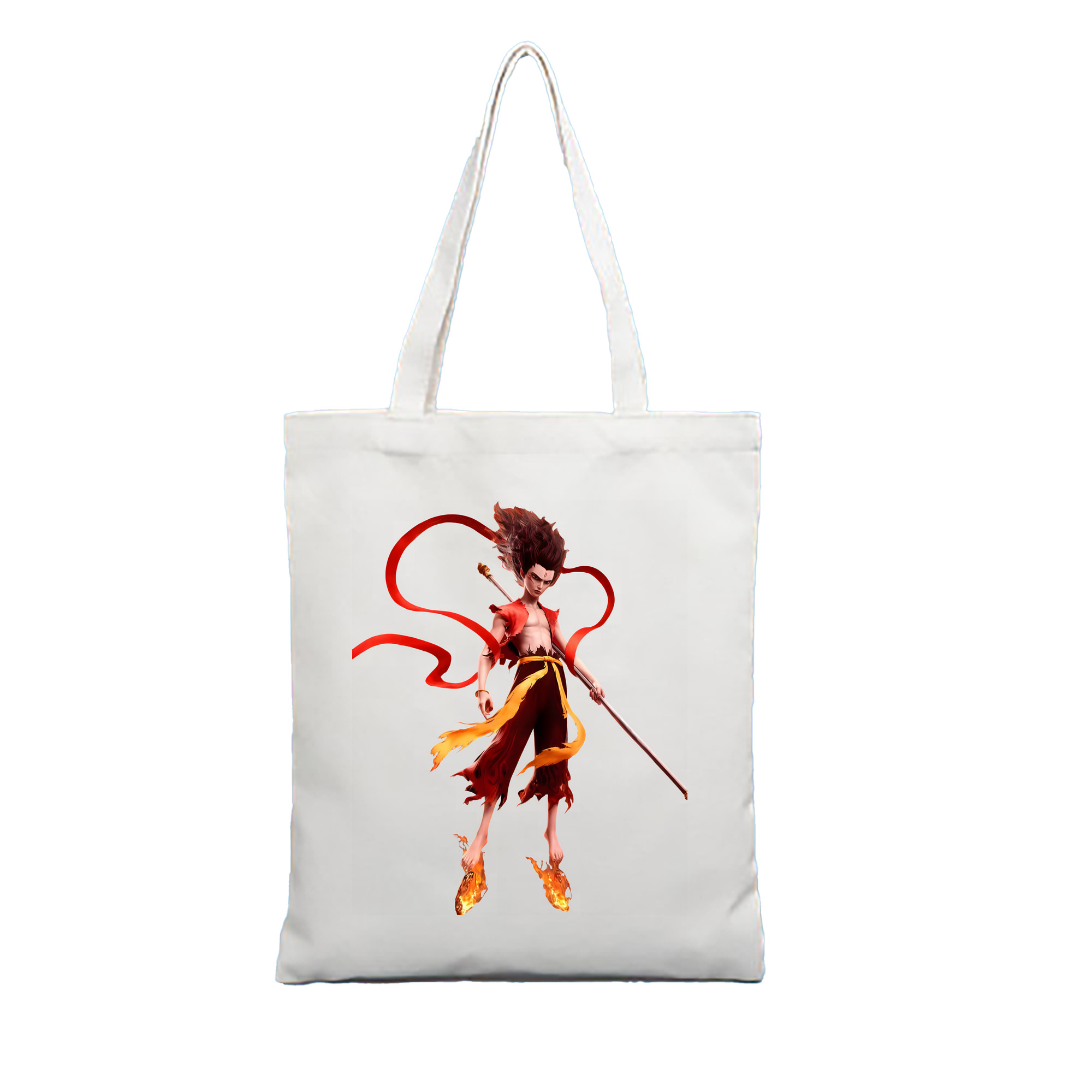 （画像用） Ne Zha 2 ナタ 魔童の大暴れ 縦型キャンバス生地手提げバッグ　トートバッグ