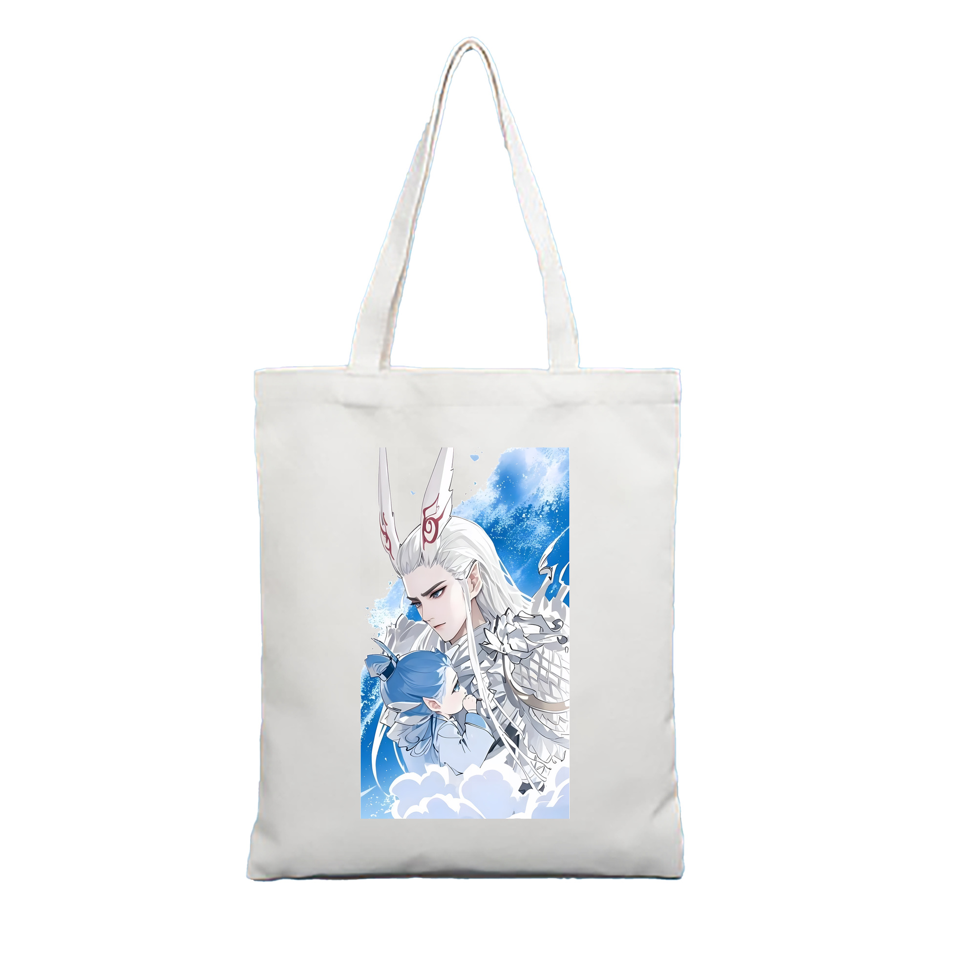 （画像用） Ne Zha 2 ナタ 魔童の大暴れ 縦型キャンバス生地手提げバッグ　トートバッグ