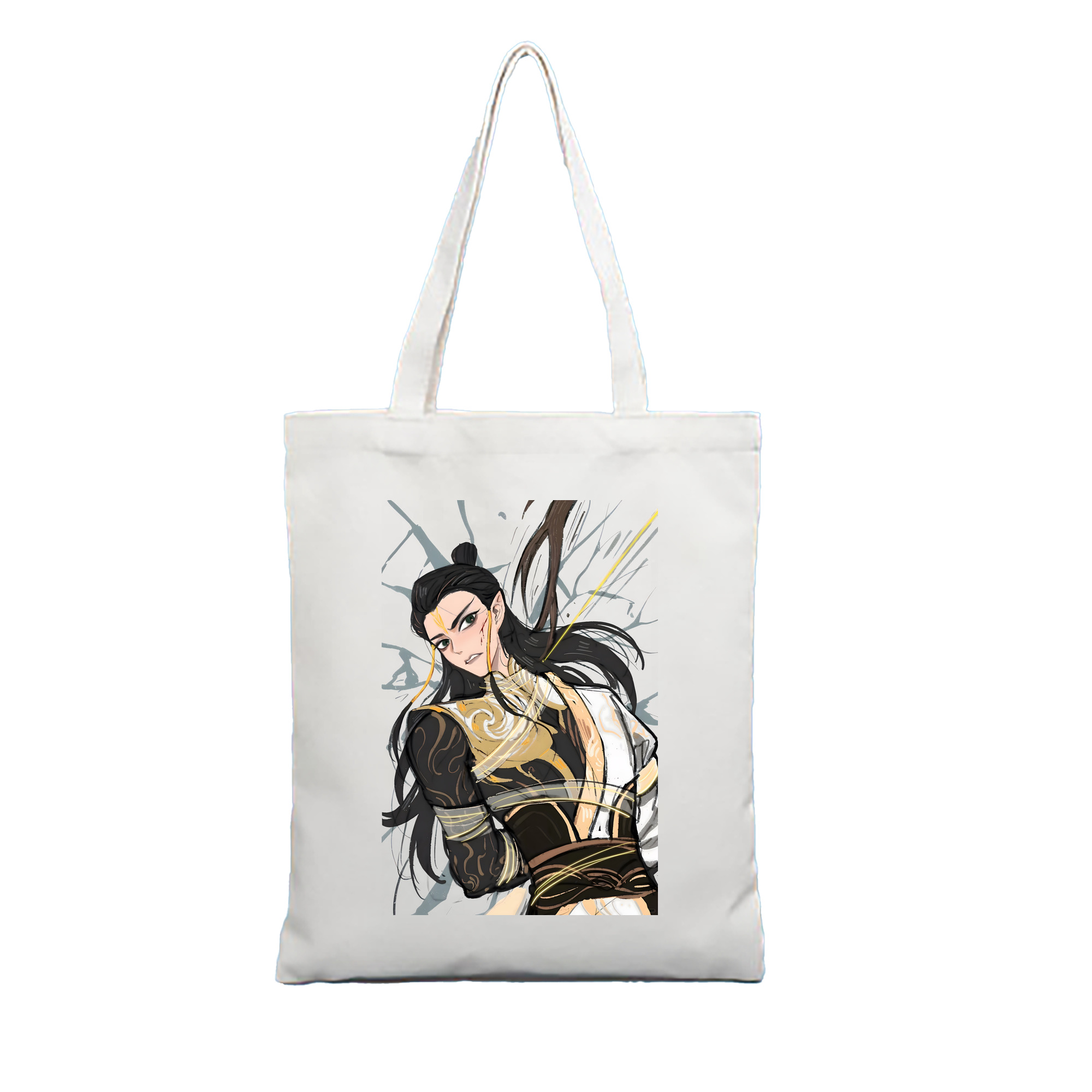 （画像用） Ne Zha 2 ナタ 魔童の大暴れ 縦型キャンバス生地手提げバッグ　トートバッグ