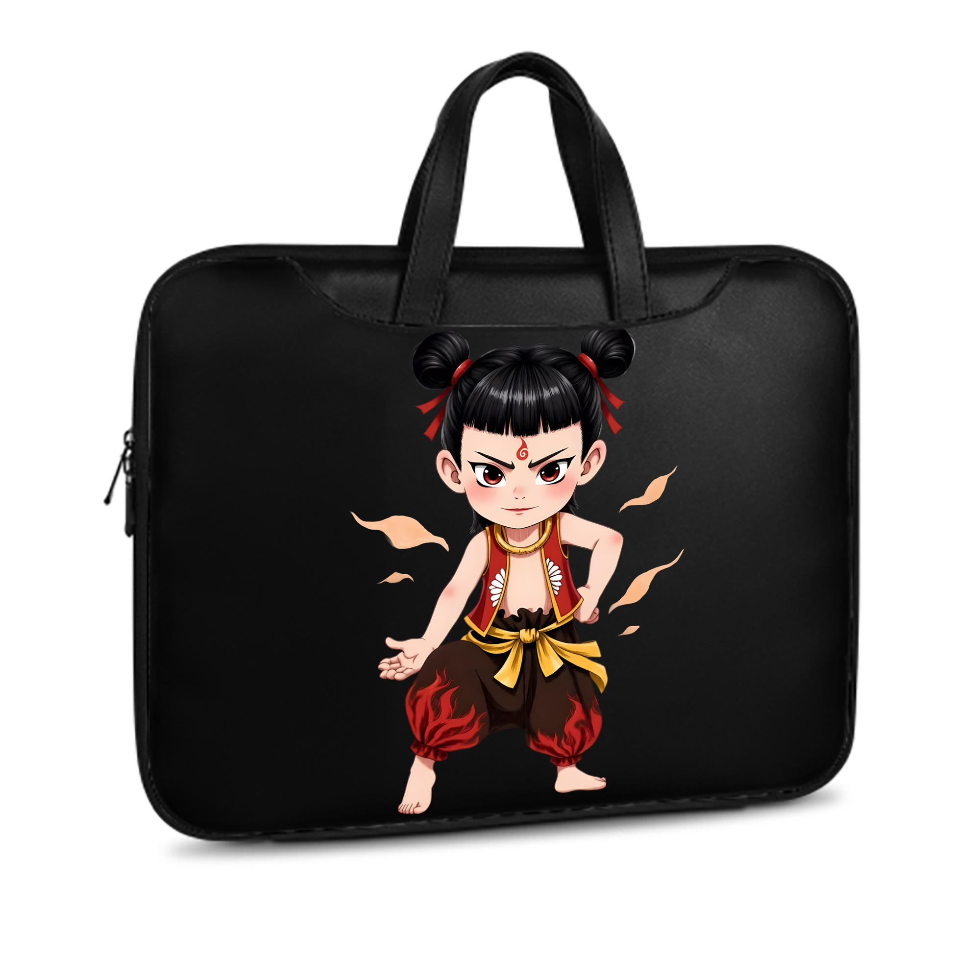 （画像用） Ne Zha 2 ナタ 魔童の大暴れ レザーラップトップバッグ　ノートパソコンケース