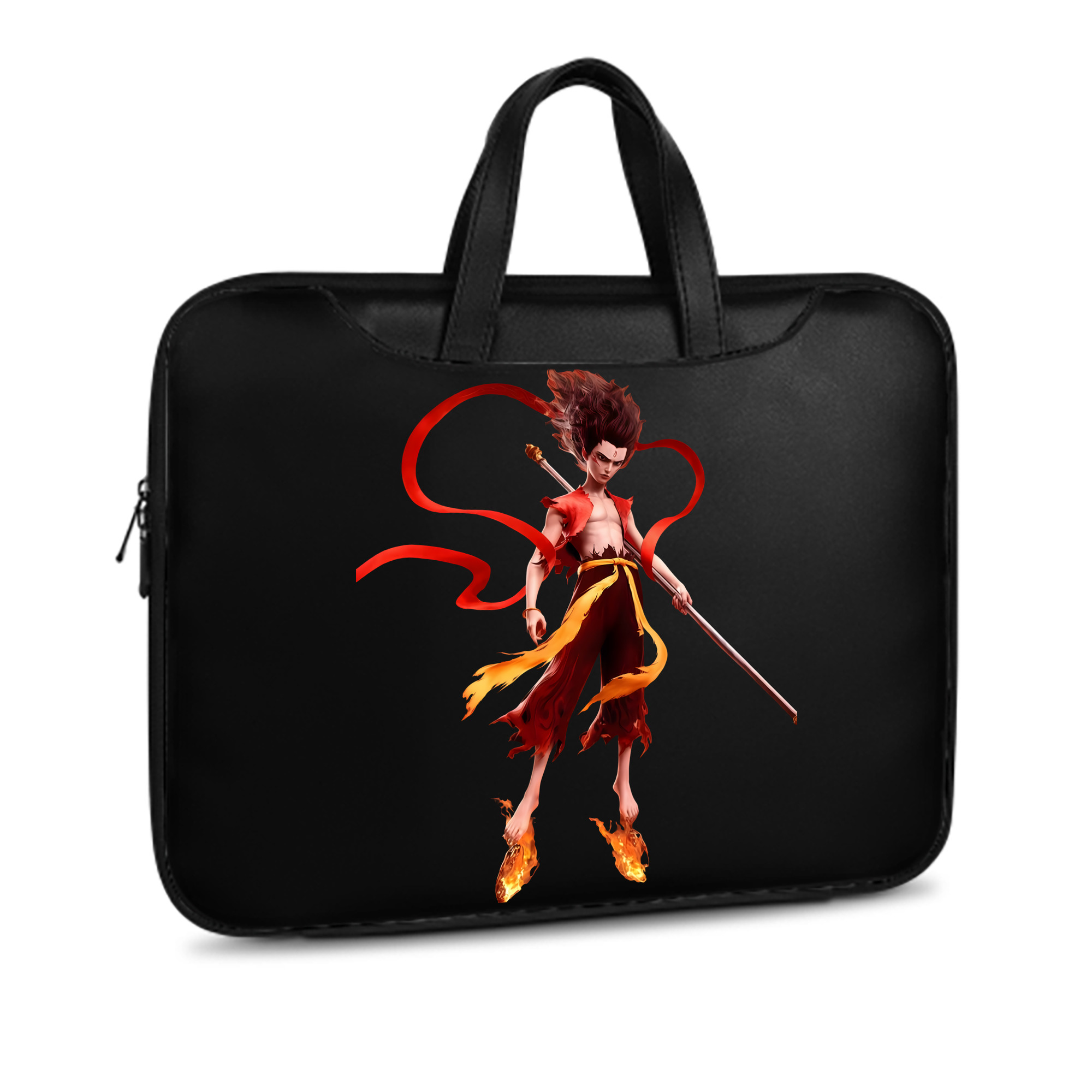 （画像用） Ne Zha 2 ナタ 魔童の大暴れ レザーラップトップバッグ　ノートパソコンケース
