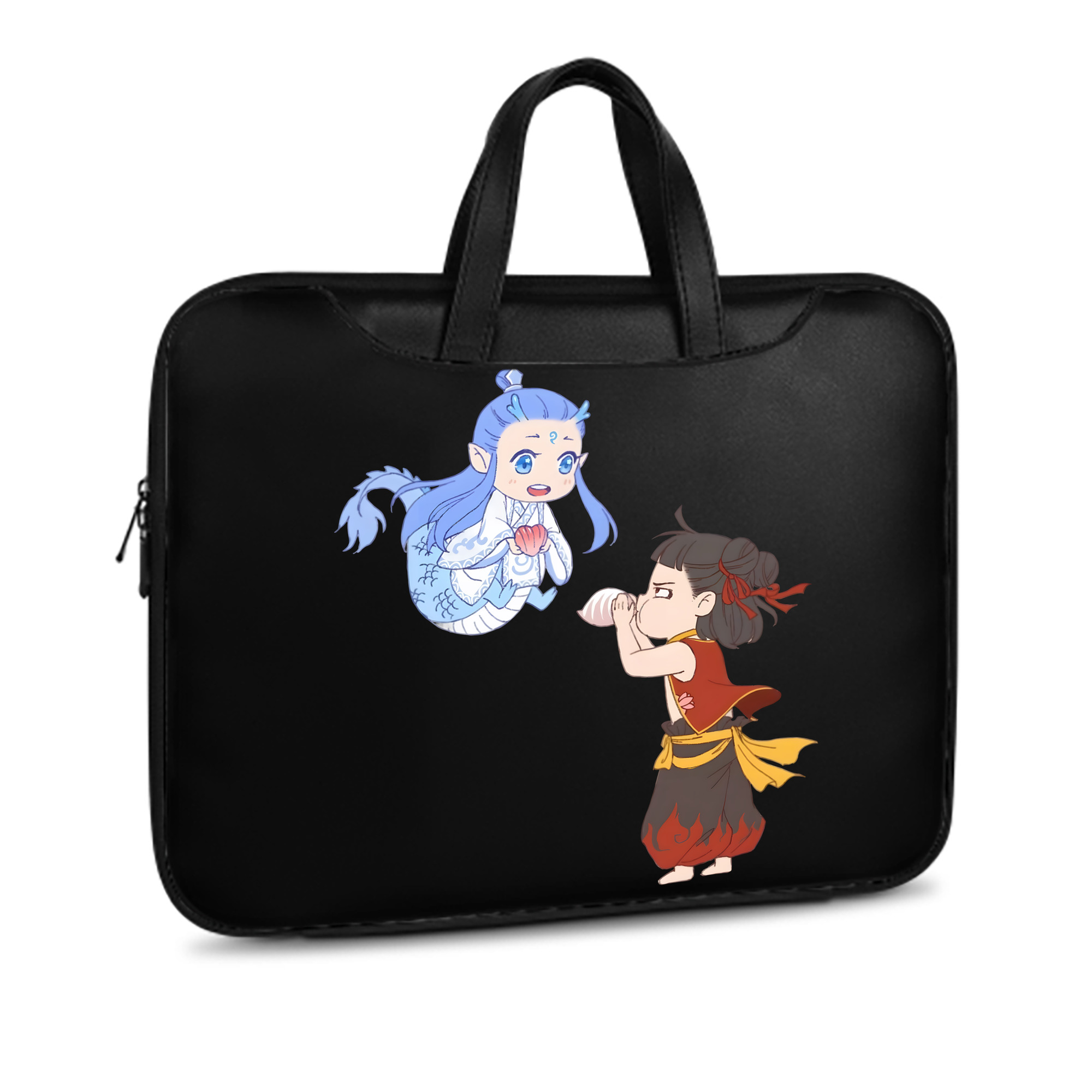 （画像用） Ne Zha 2 ナタ 魔童の大暴れ レザーラップトップバッグ　ノートパソコンケース