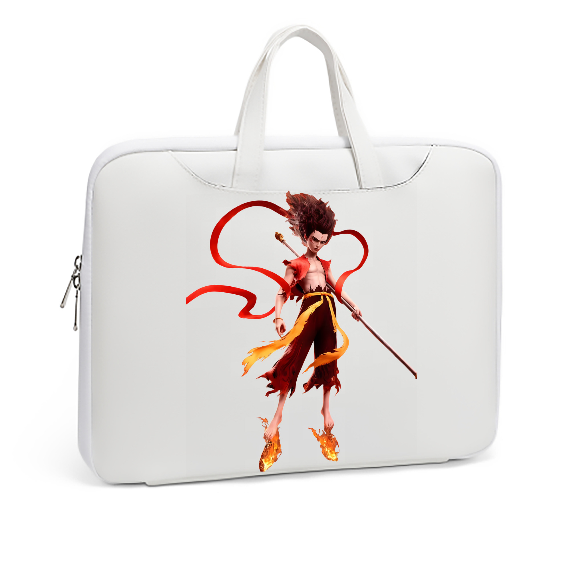 （画像用） Ne Zha 2 ナタ 魔童の大暴れ レザーラップトップバッグ　ノートパソコンケース