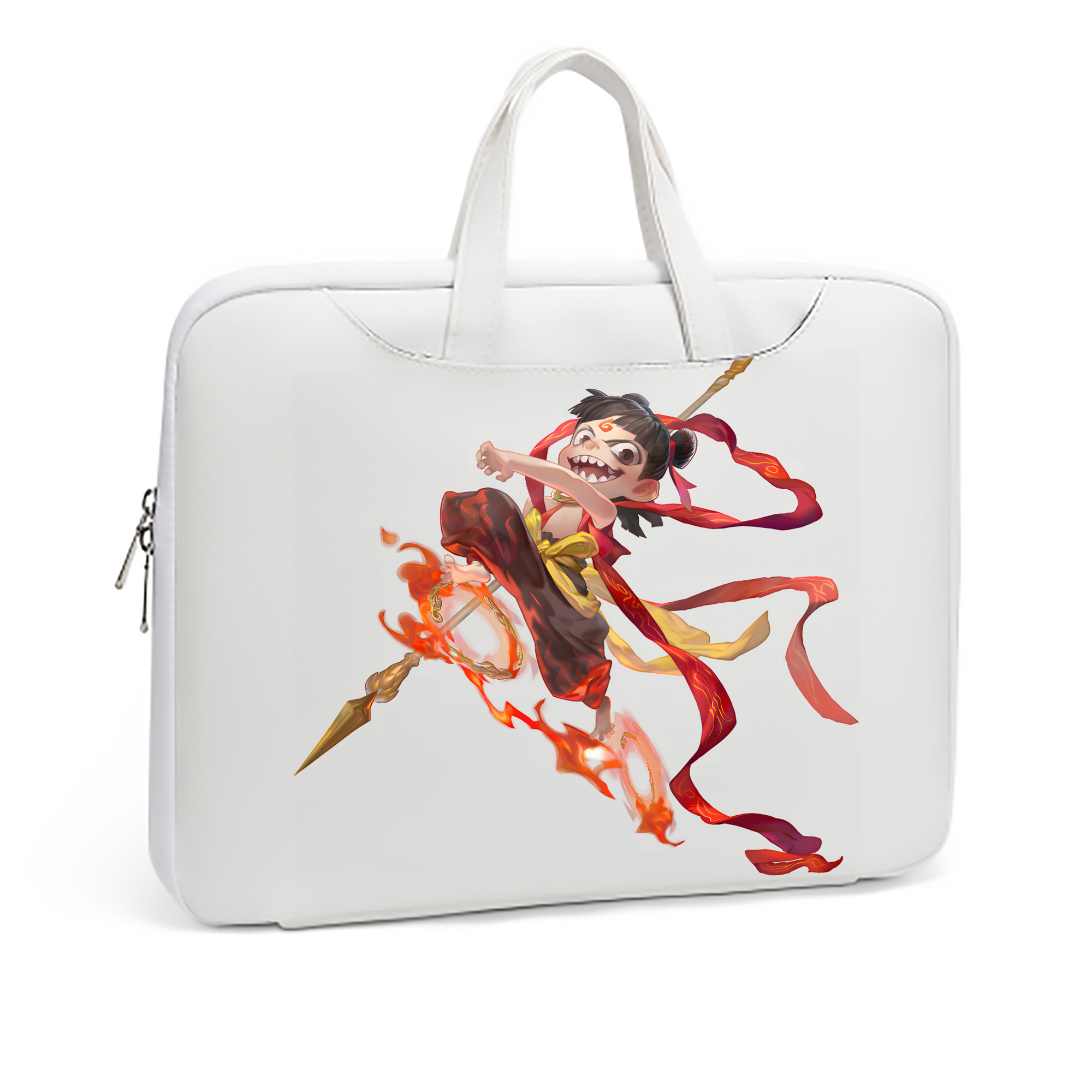 （画像用） Ne Zha 2 ナタ 魔童の大暴れ レザーラップトップバッグ　ノートパソコンケース