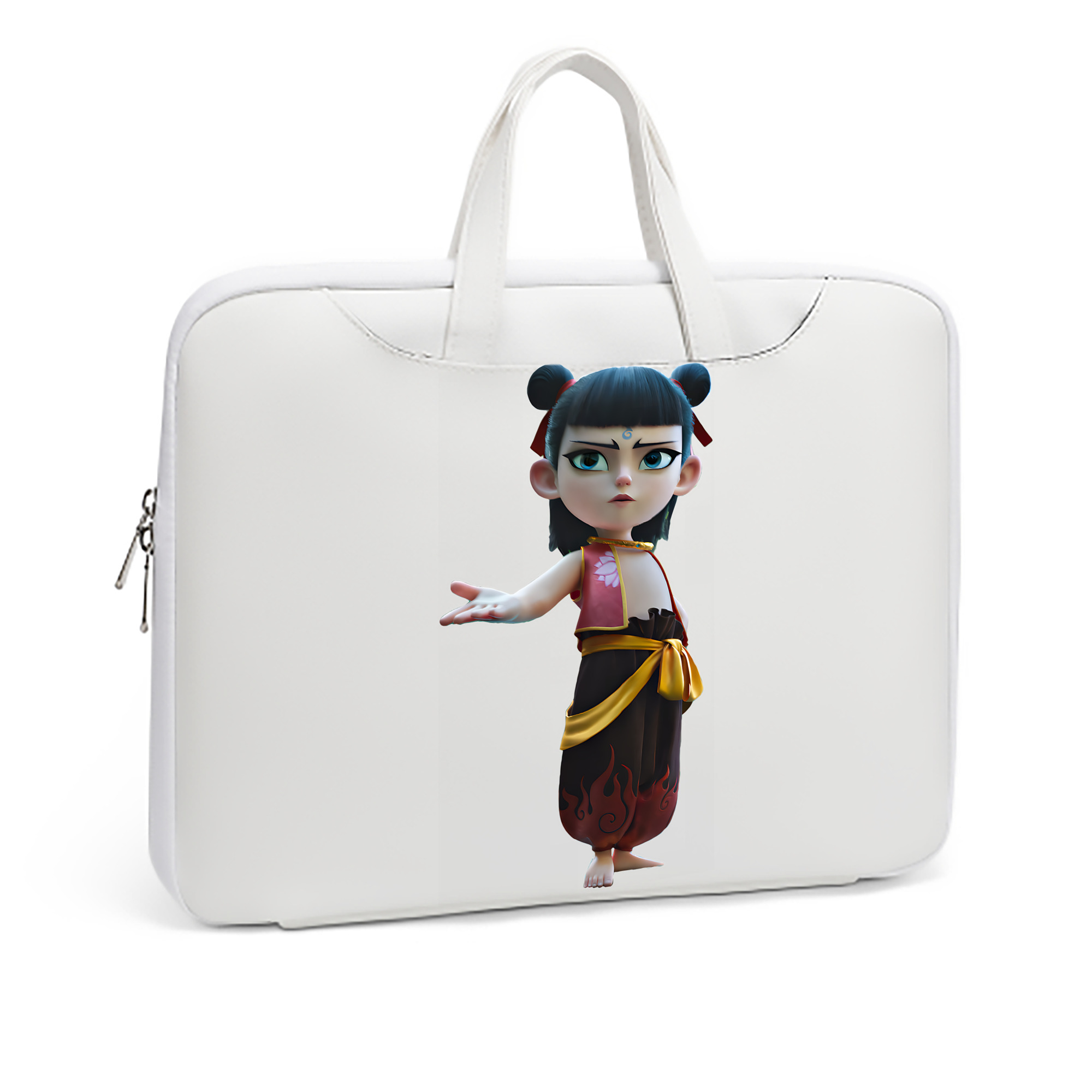 （画像用） Ne Zha 2 ナタ 魔童の大暴れ レザーラップトップバッグ　ノートパソコンケース