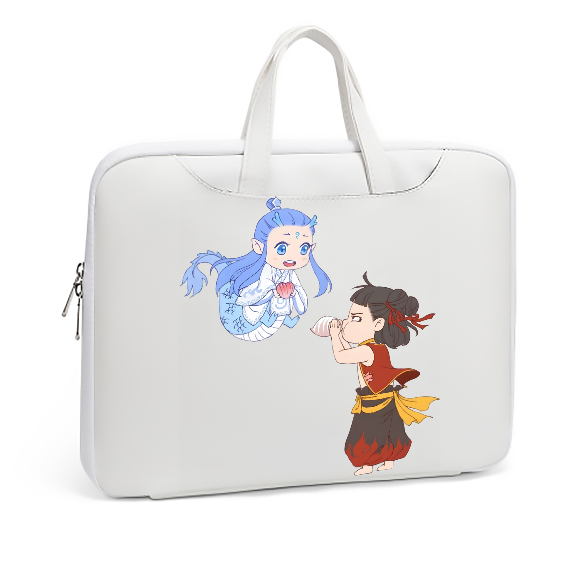 （画像用） Ne Zha 2 ナタ 魔童の大暴れ レザーラップトップバッグ　ノートパソコンケース
